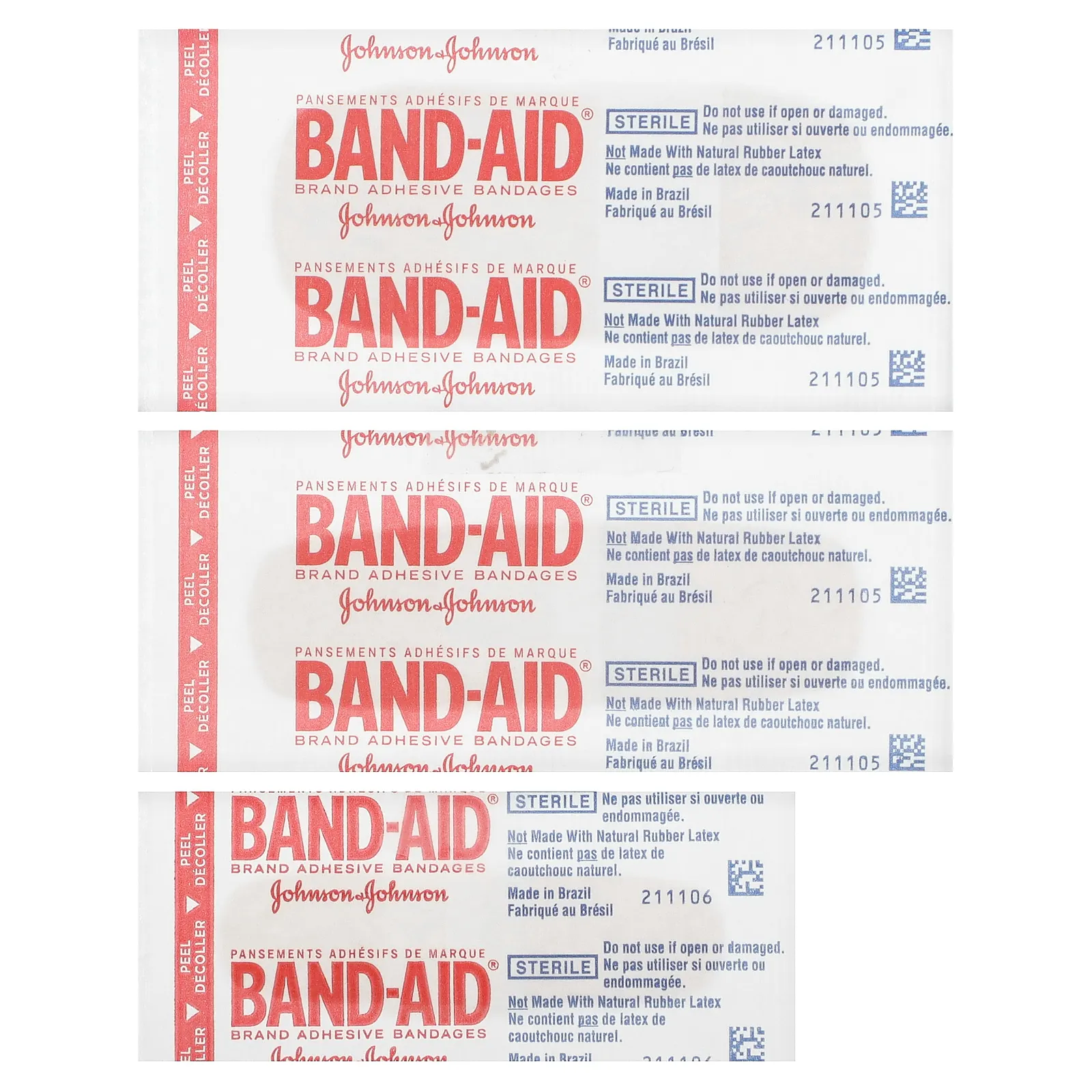 Band Aid, Лейкопластыри, Skin-Flex, разные размеры, 60 бинтов