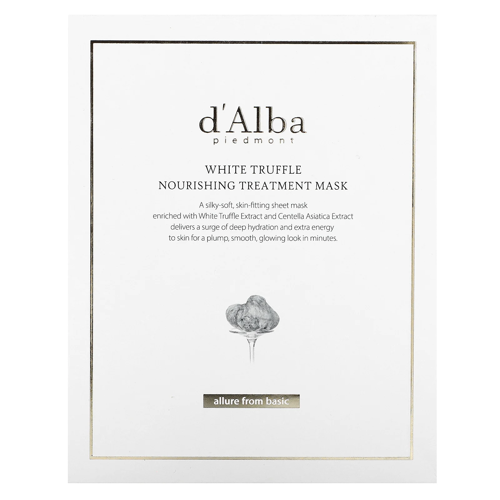 d'Alba, питательная маска для лица с белым трюфелем, 5 шт. по 25 мл (0,84 жидк. унции)