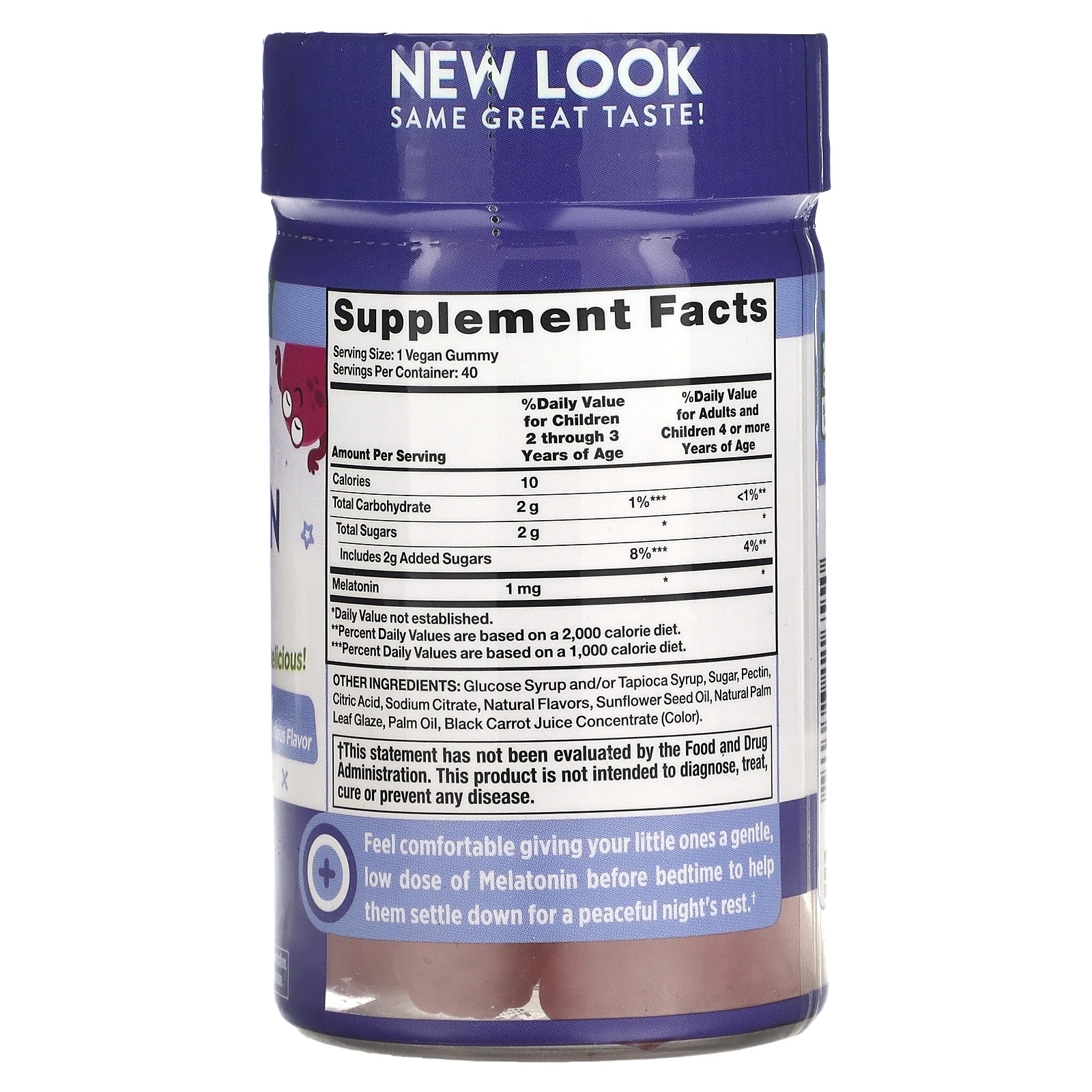 Nature's Truth, Just 4 Kids, мелатонин для сна, со вкусом натуральной вишни, 40 веганских жевательных таблеток