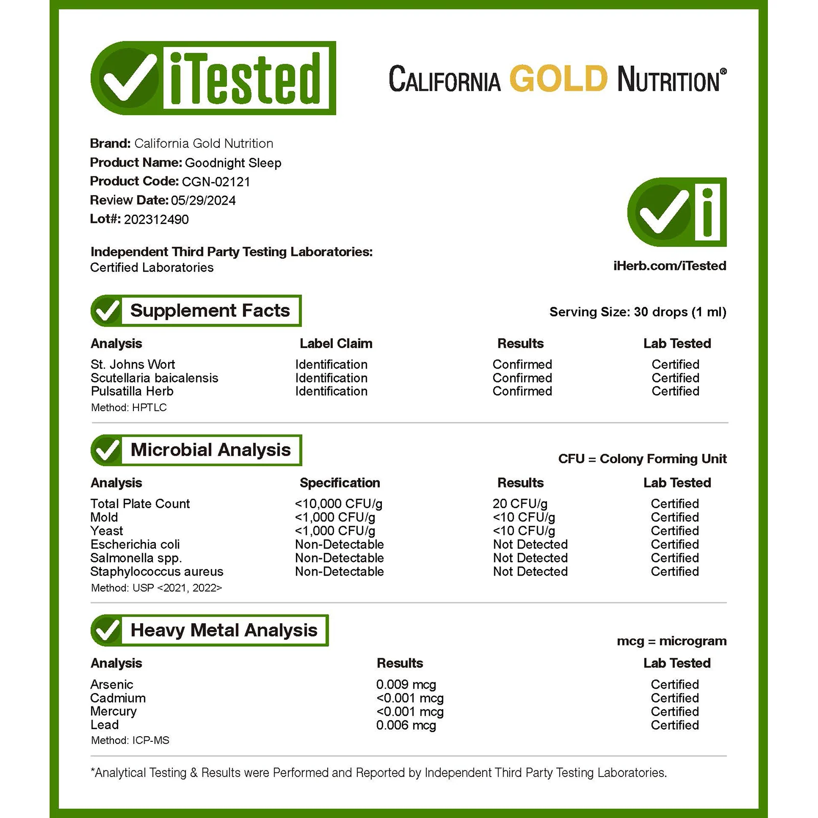 California Gold Nutrition, Goodnight Sleep, средство для спокойного сна, 30 мл (1 жидк. унция)