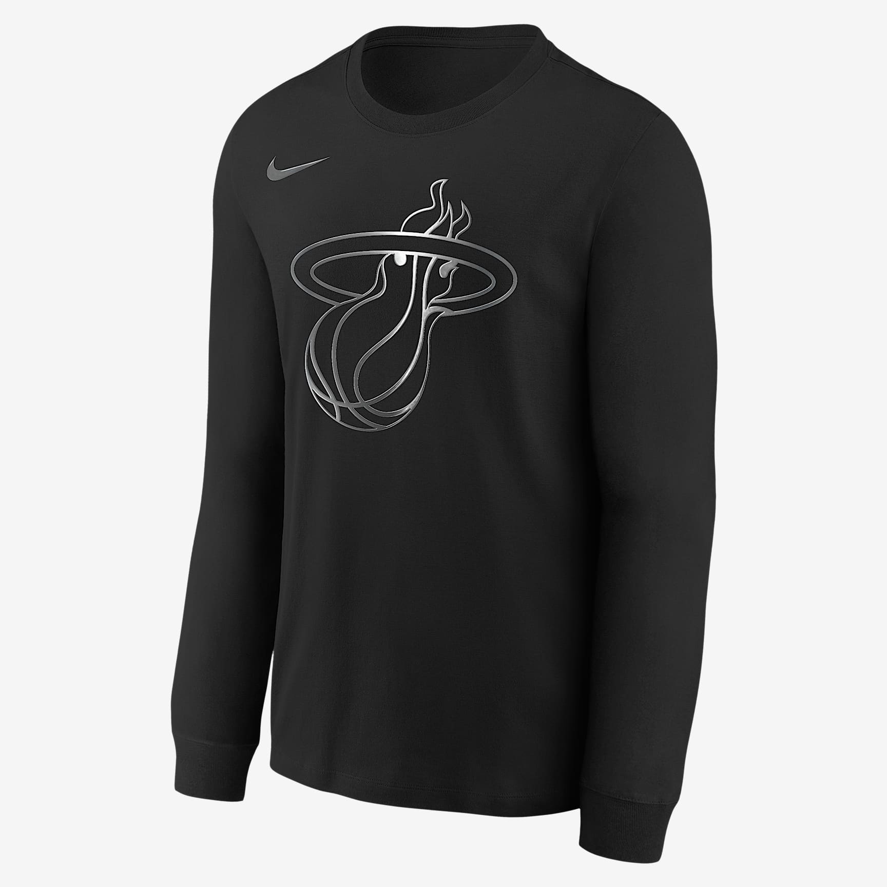 Miami Heat Courtside Big Kids' Nike NBA Boxy Long-Sleeve T-Shirt
