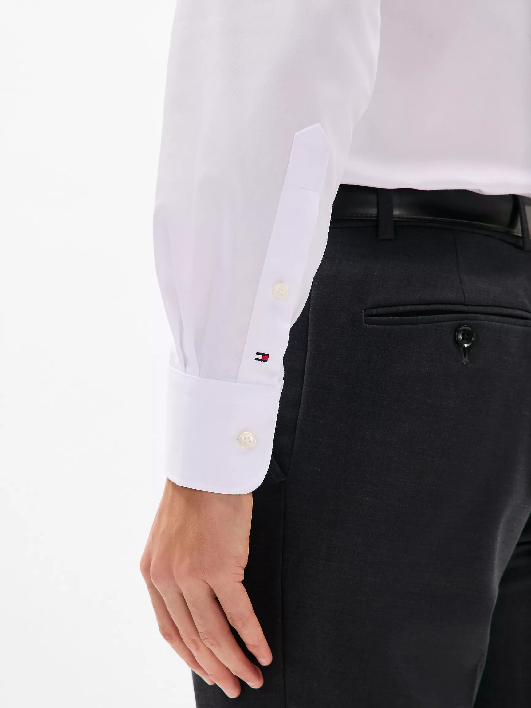 Мужская классическая рубашка Tommy Hilfiger, Приталенная рубашка THFlex