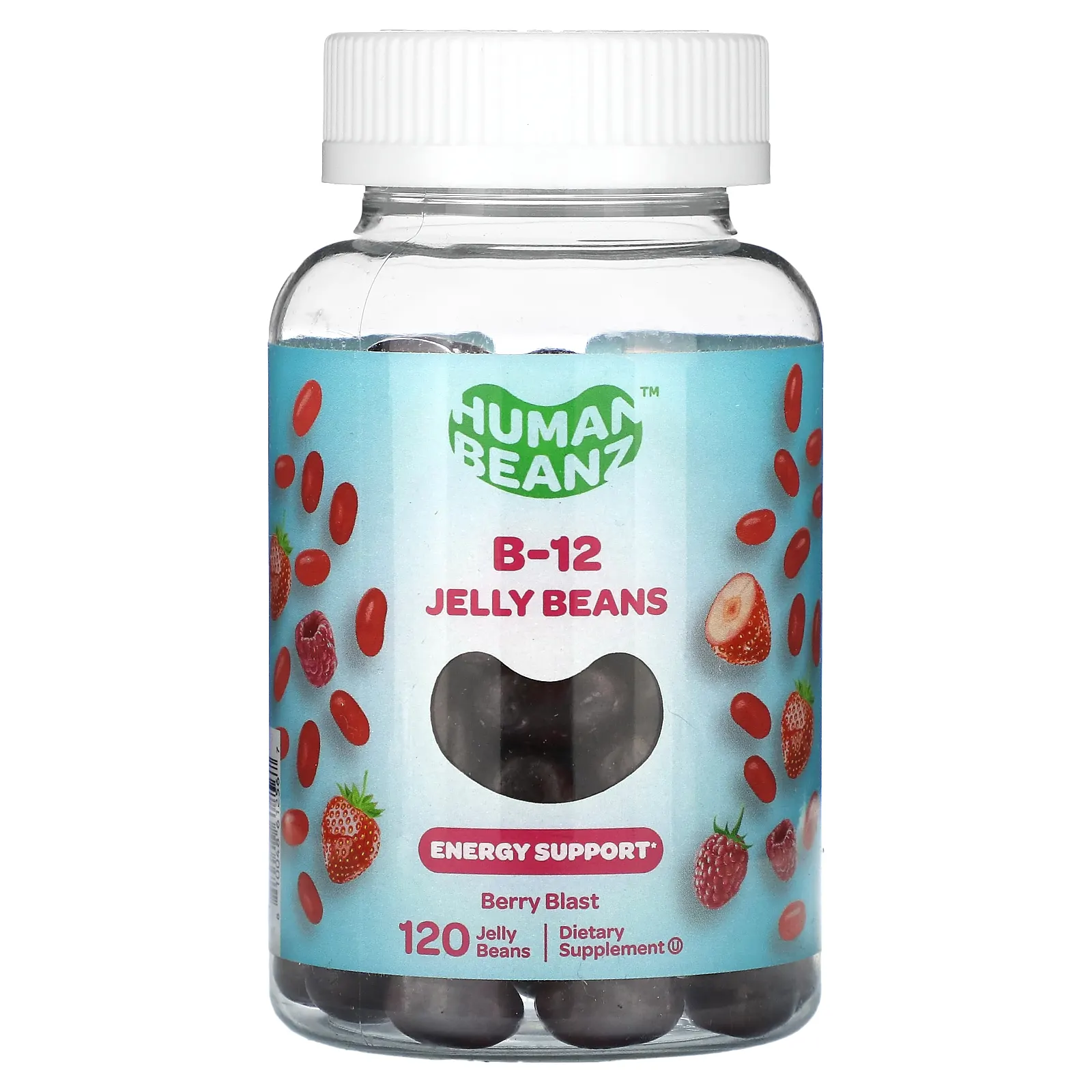Human Beanz, B-12 Jelly Beans, со вкусом ягод, 120 желейных бобов
