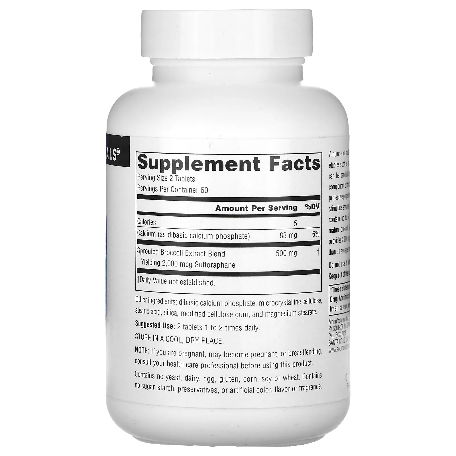 Source Naturals, экстракт ростков брокколи, 125 мг, 120 таблеток