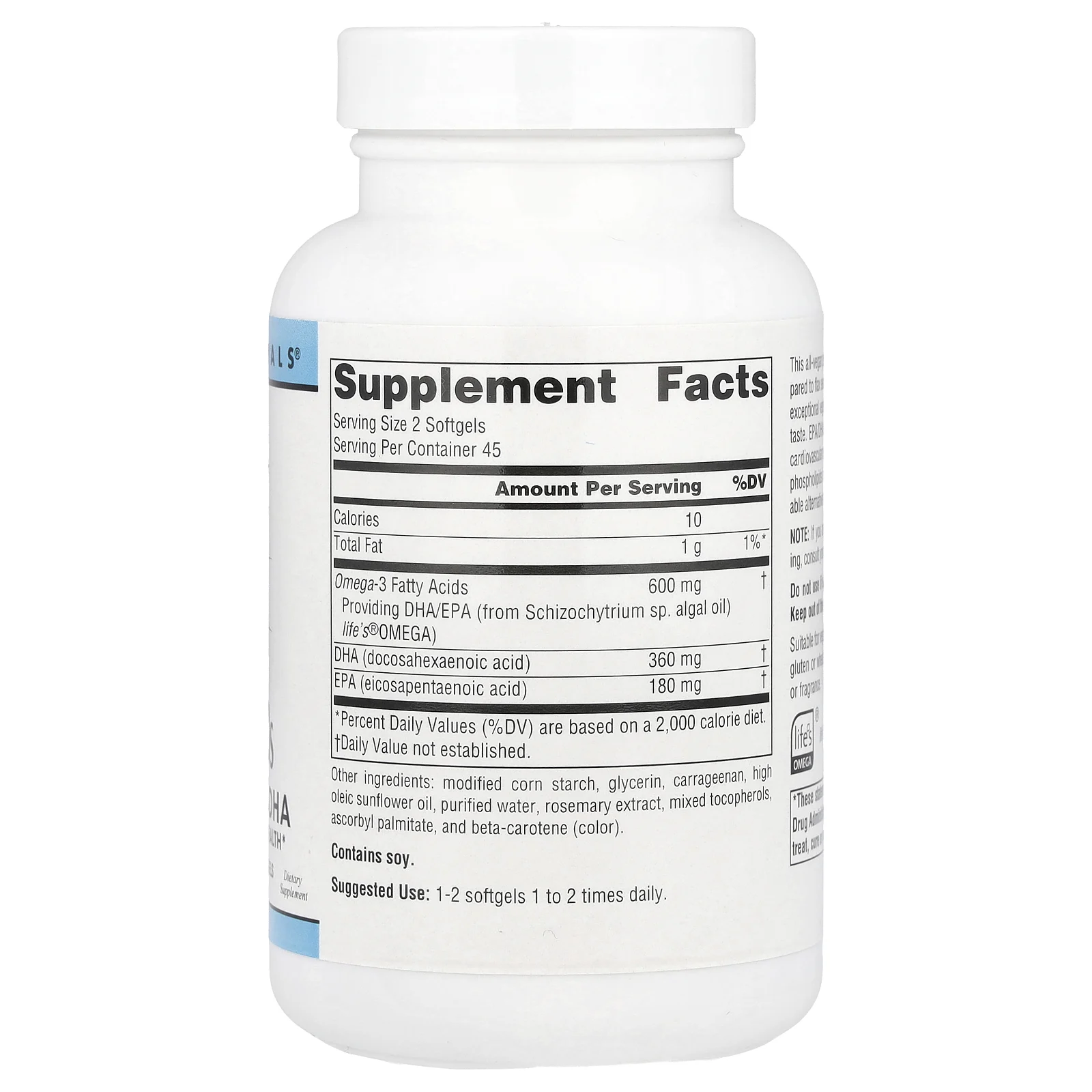 Source Naturals, Веганские омега-3, 600 мг, 90 веганских капсул (300 мг в капсуле)