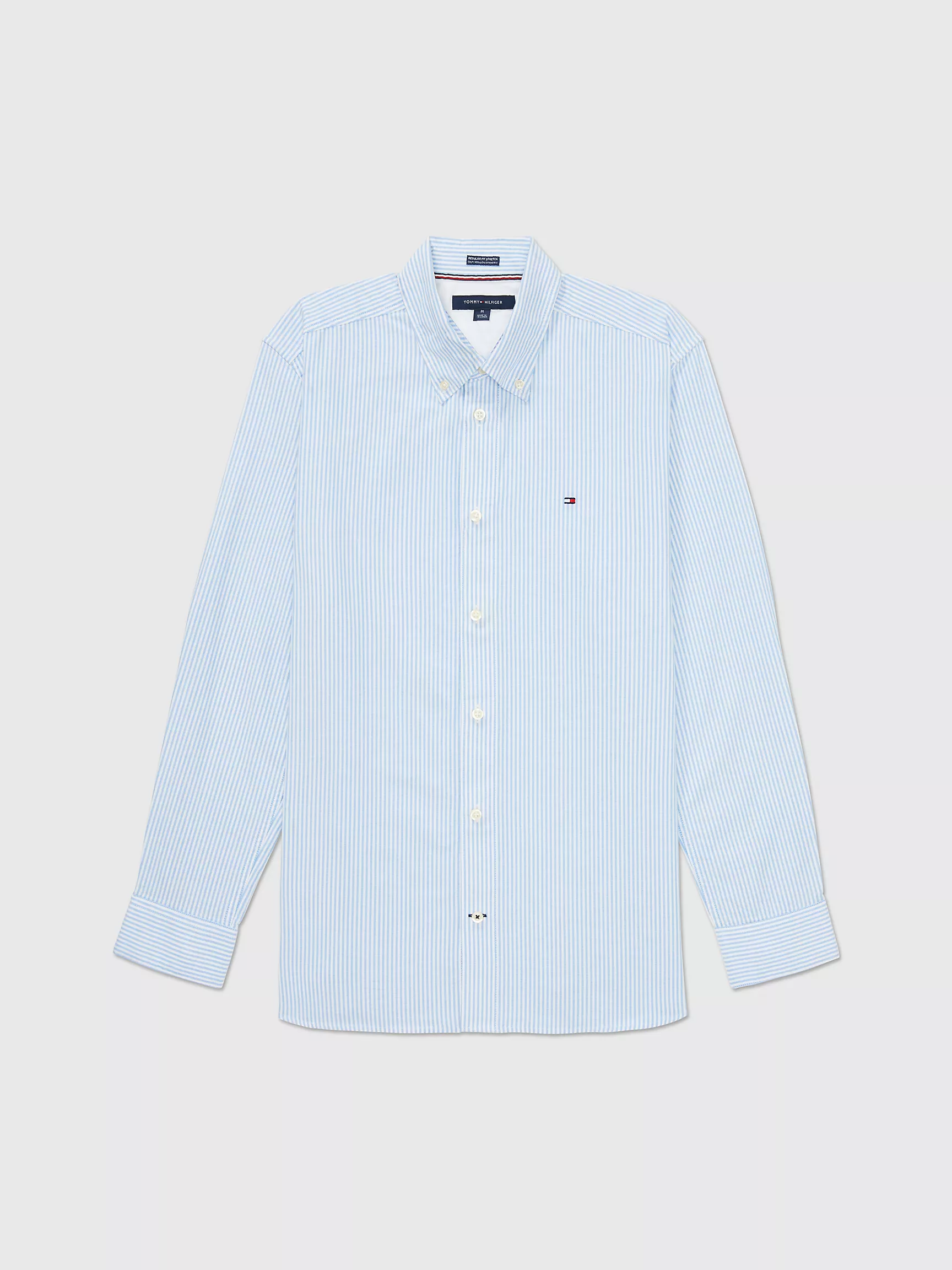 Мужская рубашка Tommy Hilfiger, Полосатая эластичная рубашка стандартного кроя