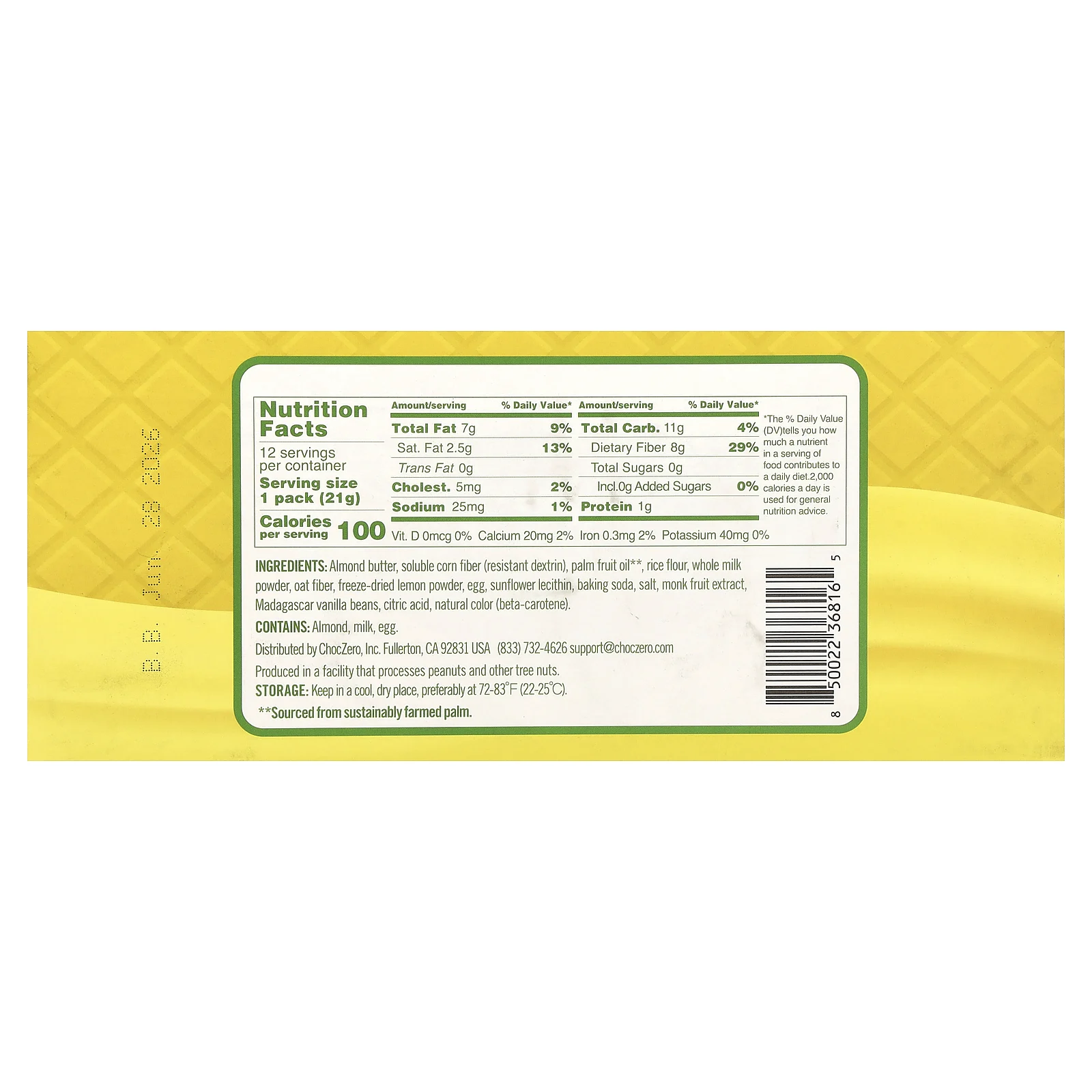 ChocZero, Premium Cookies, Golden Dunkies, ваниль и крем с кремом, лимон, 12 упаковок по 21 г (0,75 унции)