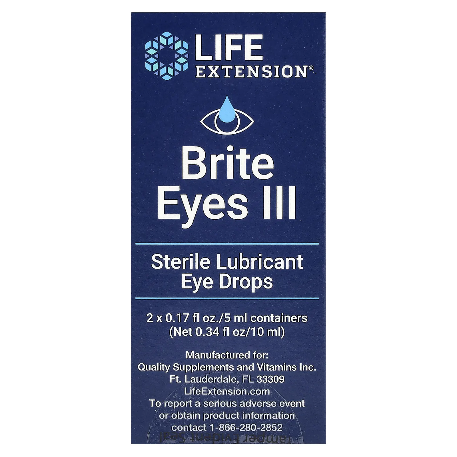 Life Extension, Brite Eyes III, глазые капли, 2 флакона, 5 мл (0,17 жидк. унции) каждый