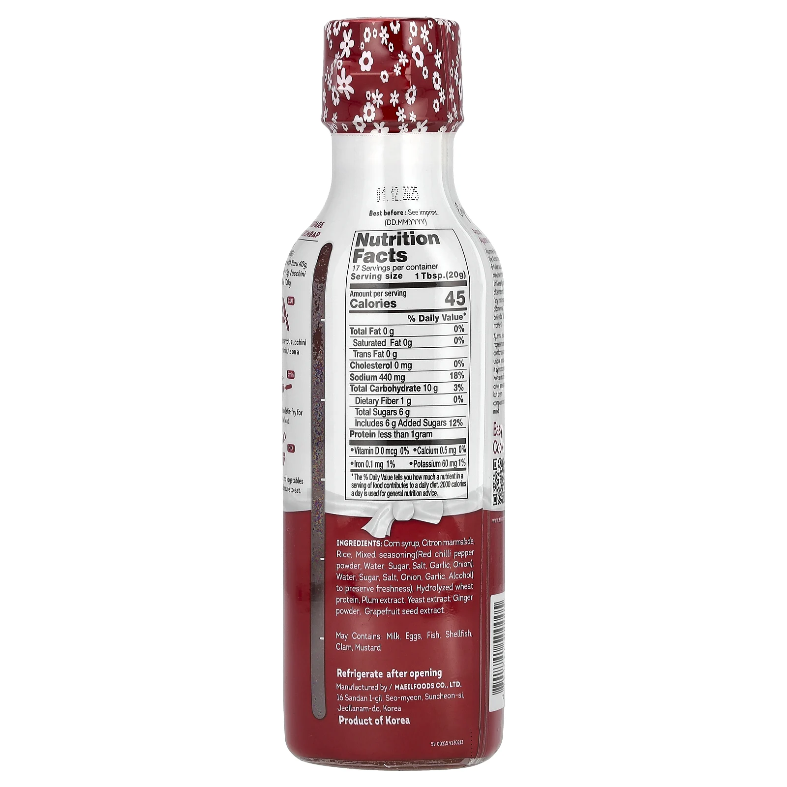 Jayone, Ajumma Republic, корейский острый соус с юдзу, 335 г (11,82 унции)