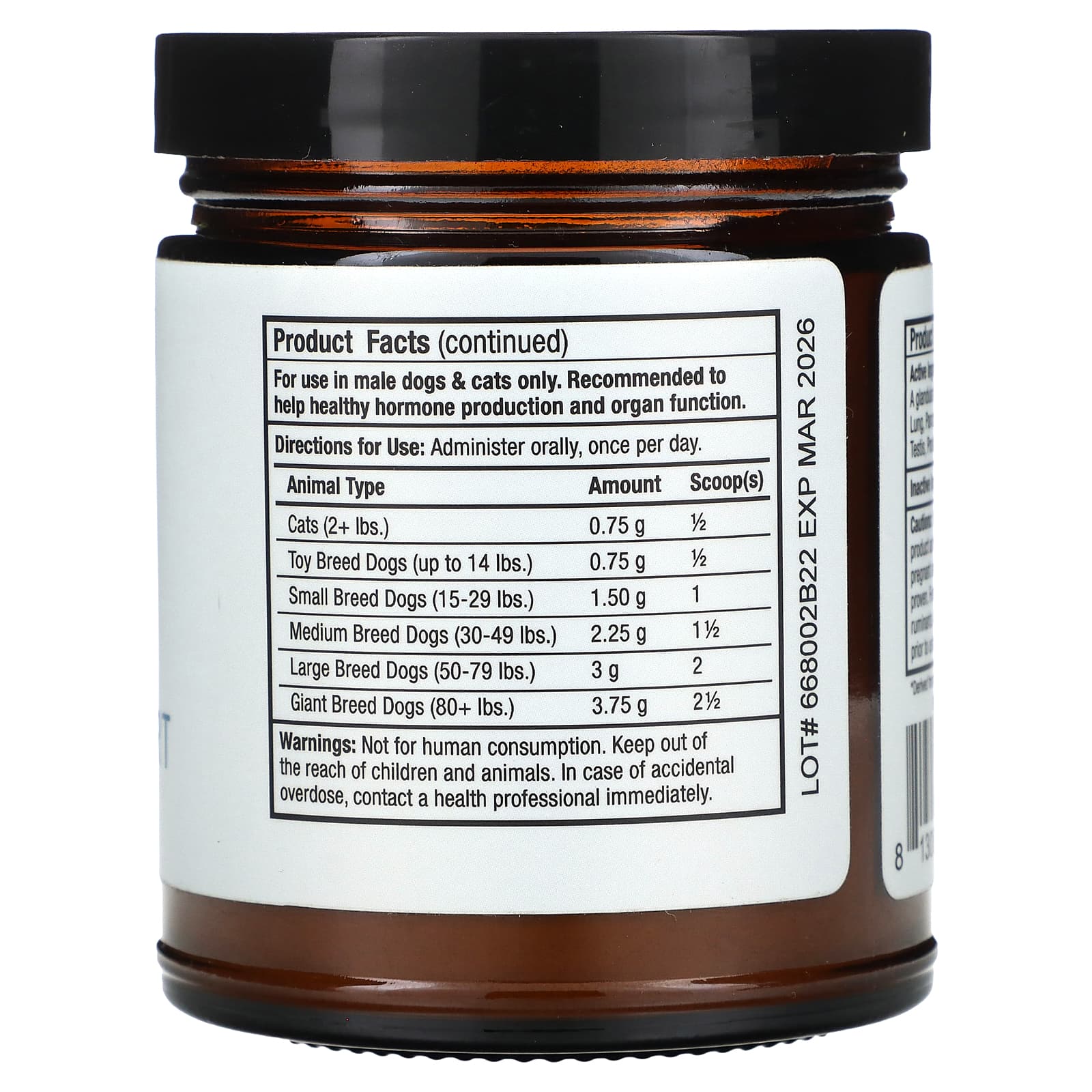 Dr. Mercola, Bark & Whiskers, добавка для поддержки щитовидной железы у мужчин, для собак и кошек, 113 г (4 унции)