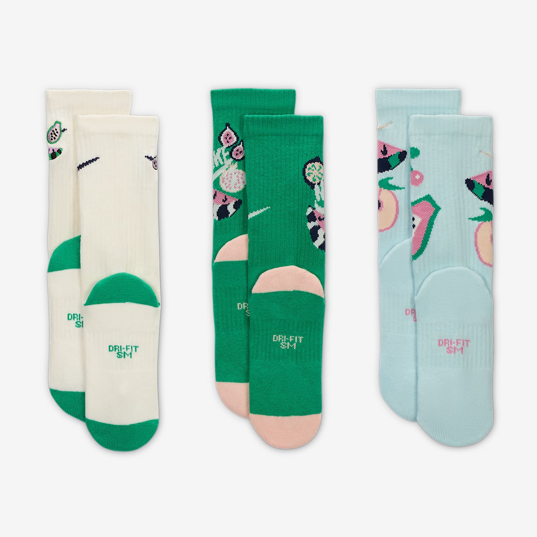 Nike Everyday Plus Big Kids' Cushioned Crew Sock (3 Pair)