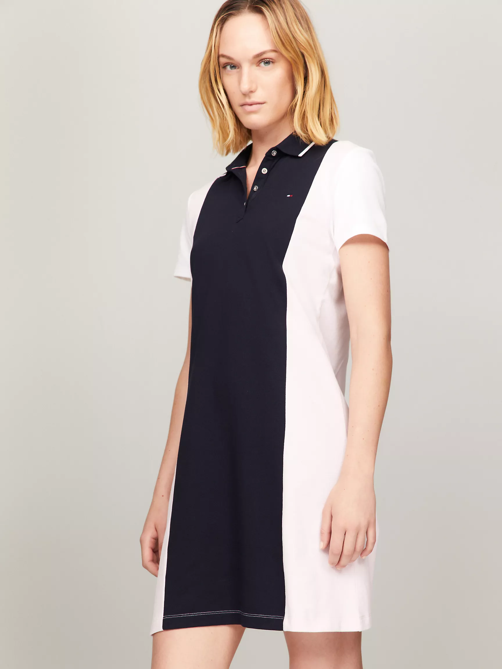 Женское платье Tommy Hilfiger, Вертикальное блоковое поло-платье