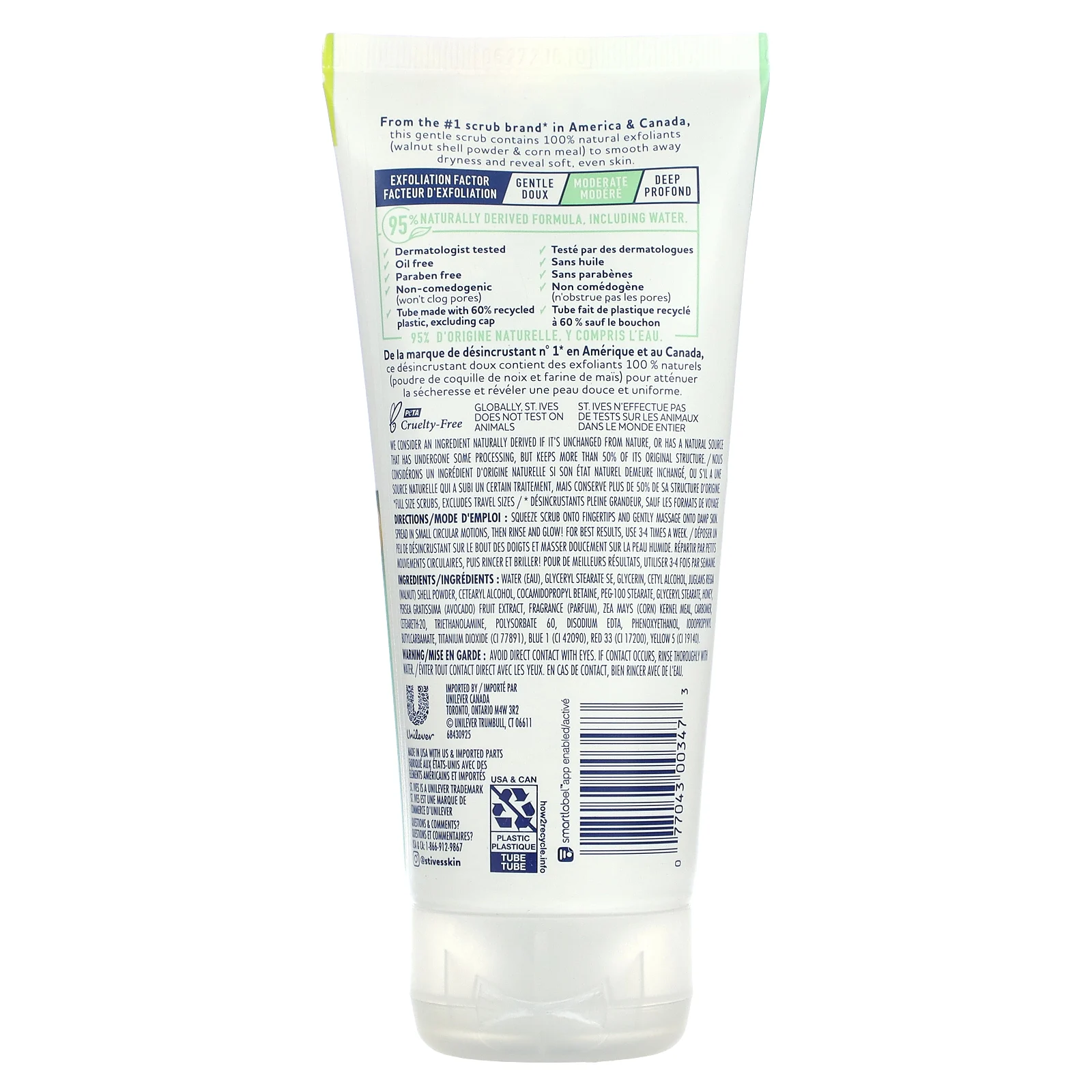 St. Ives, Скраб для мягкой кожи, авокадо и мед, 170 г (6 унций)