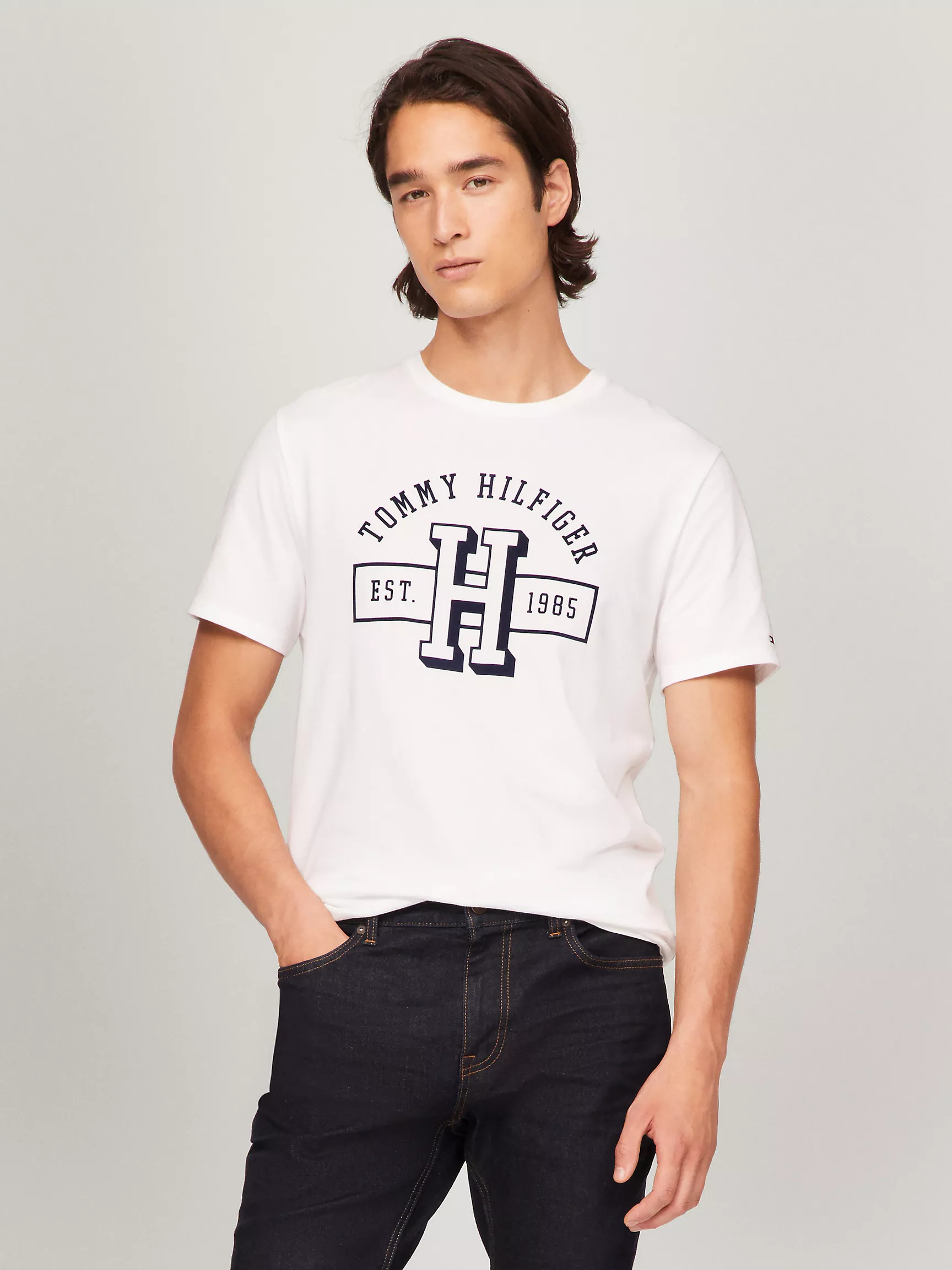 Мужская футболка Tommy Hilfiger, Футболка с логотипом Hilfiger Established