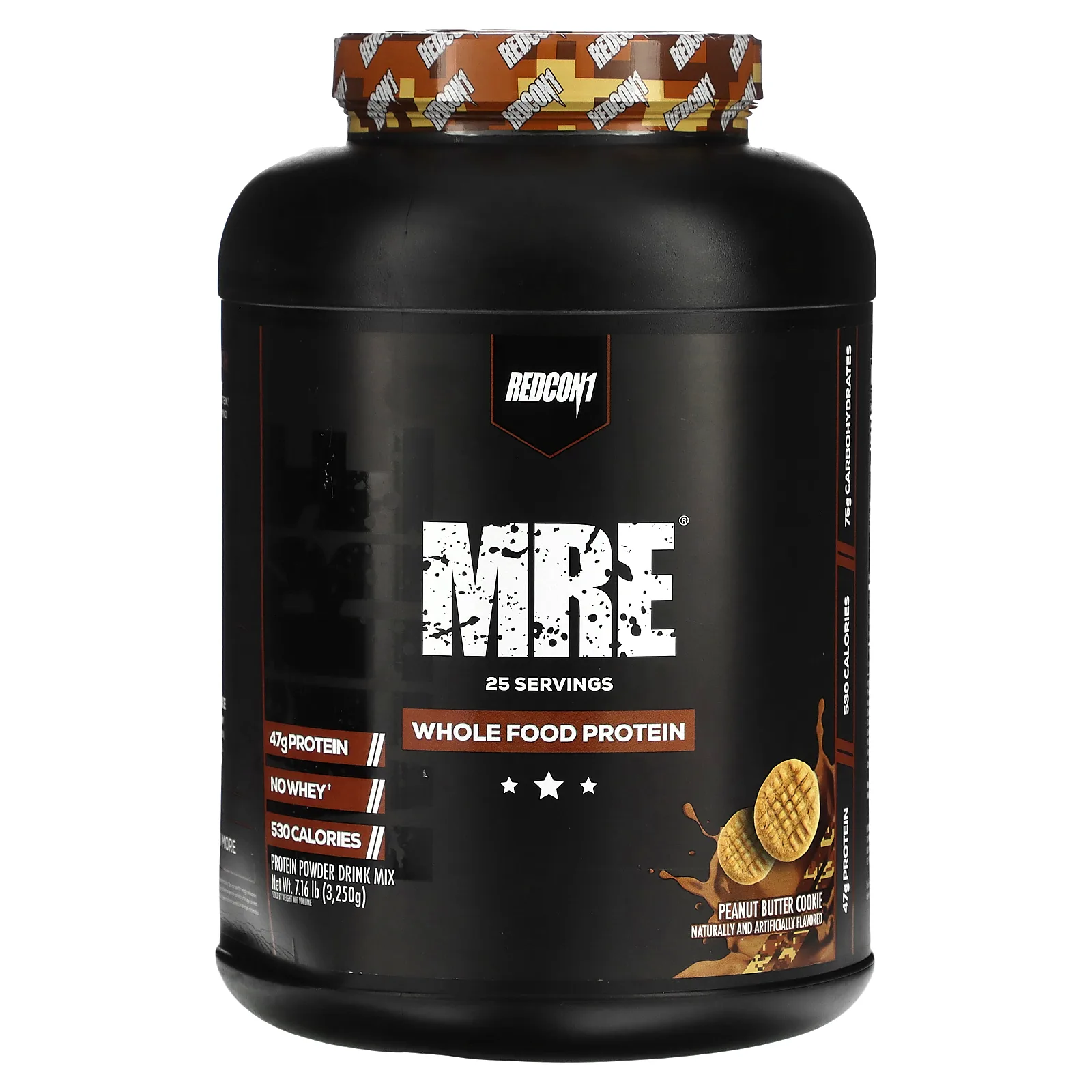 Redcon1, MRE, цельнопищевой белок, со вкусом печенья с арахисовой пастой, 3250 г (7,16 фунта)