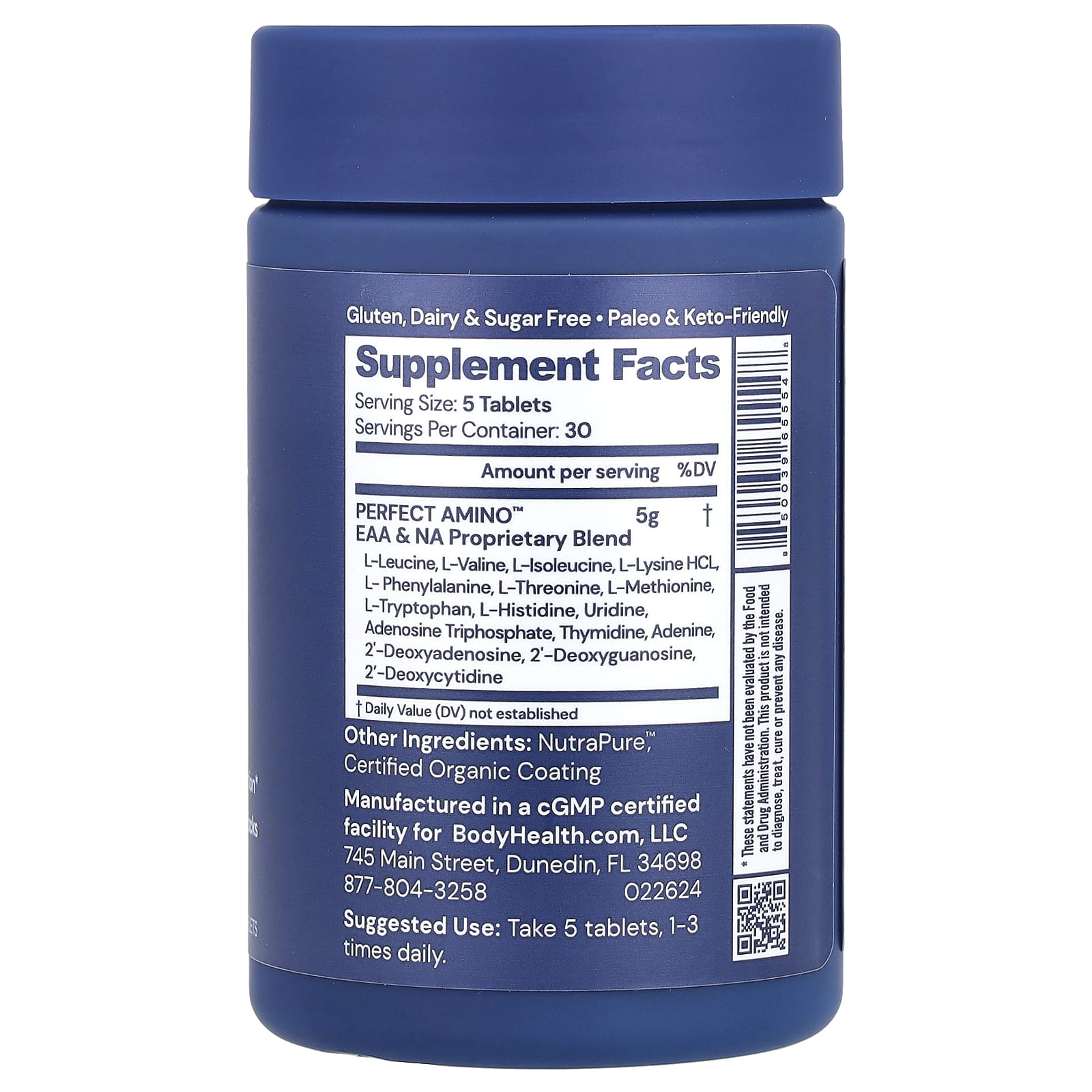 BodyHealth, Perfect Amino, аминокислоты, 150 таблеток, покрытых оболочкой