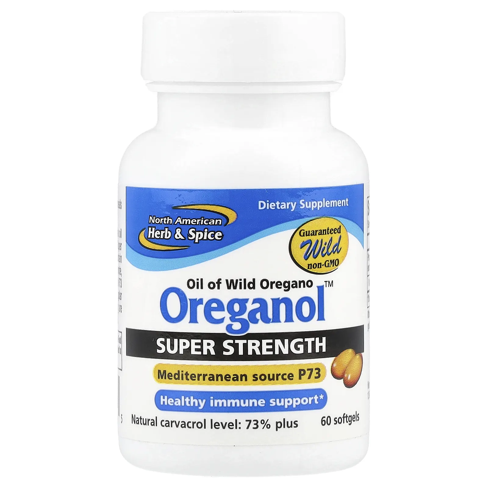 North American Herb & Spice, Oreganol, Super Strength, 60 мягких желатиновых капсул