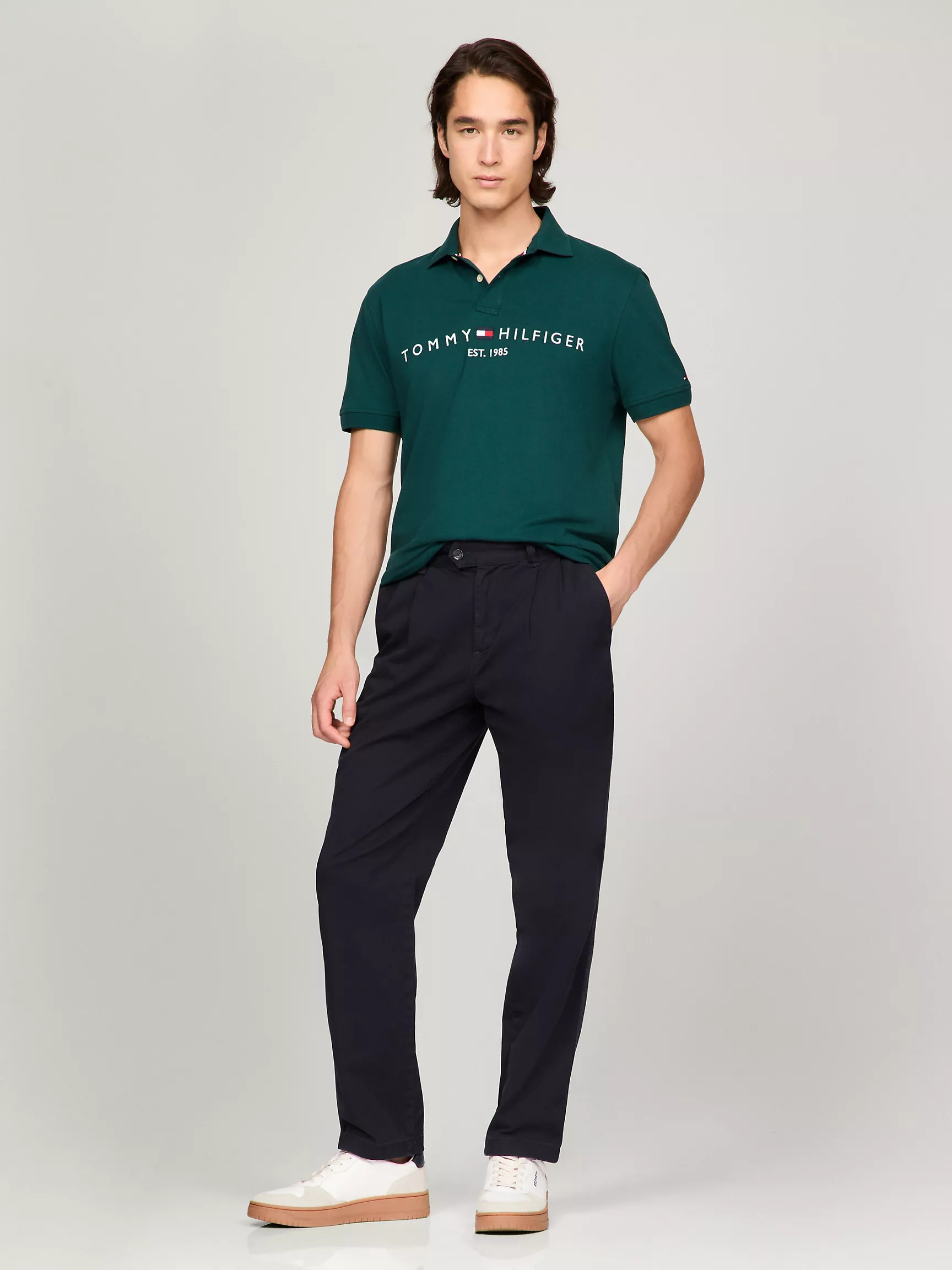 Мужское поло Tommy Hilfiger, Поло с вышитым графическим логотипом Tommy