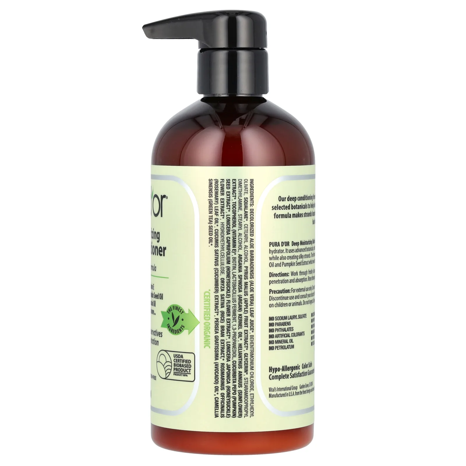Pura D'or, Глубоко увлажняющий кондиционер с биотином, 473 мл (16 жидк. Унций)