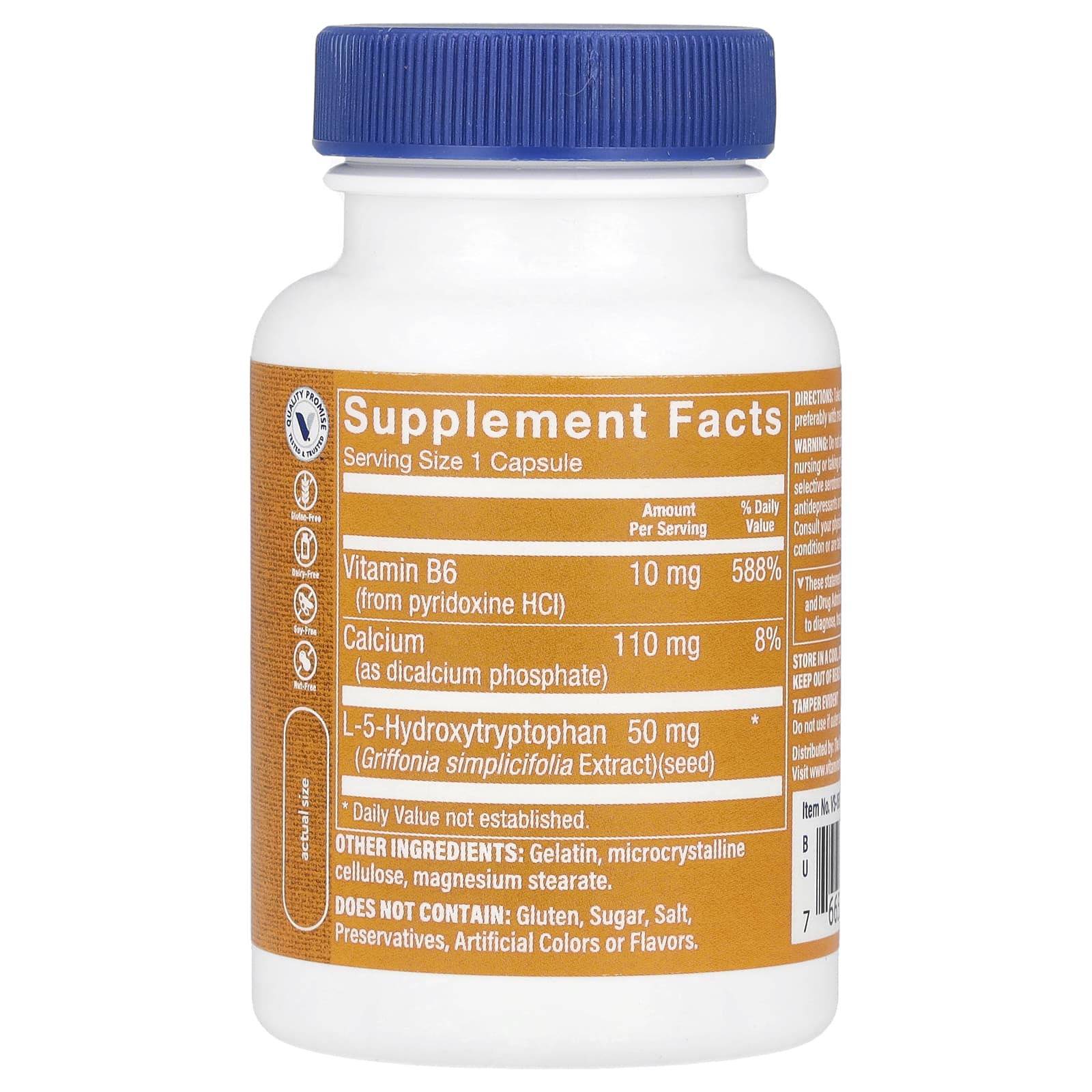 The Vitamin Shoppe, 5-HTP с витамином B6, 60 капсул