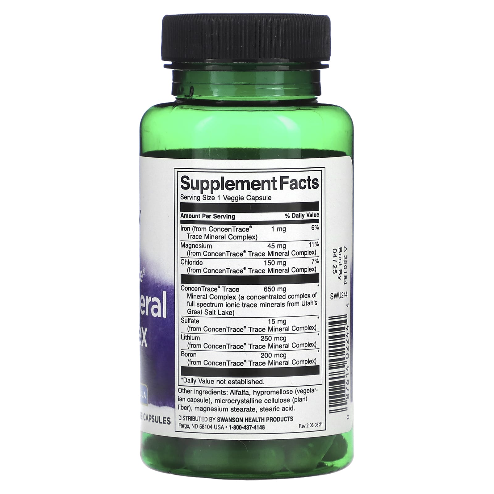 Swanson, ConcenTrace Trace Mineral Complex, 60 растительных капсул