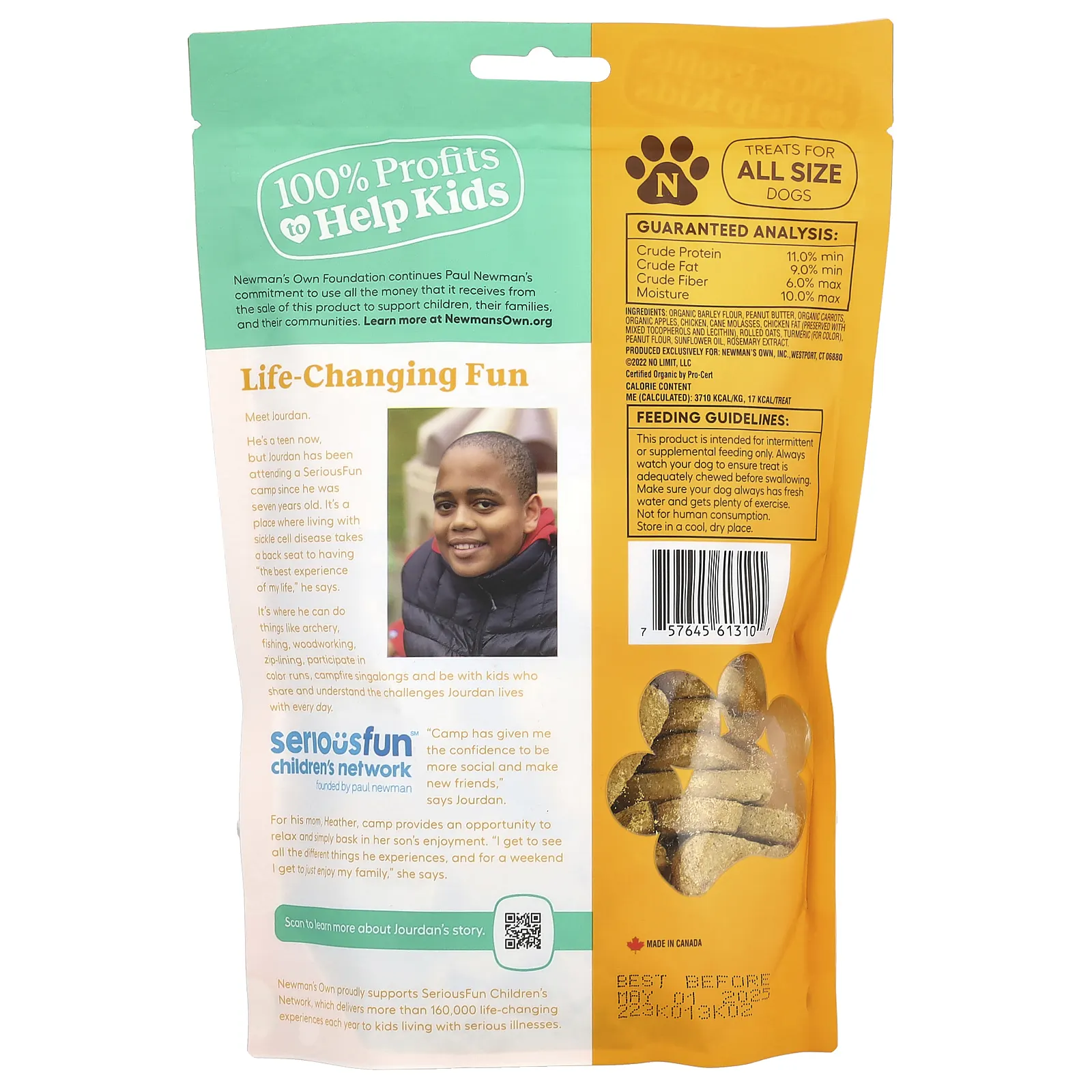 Newman's Own Organics, Dog Biscuits, арахисовая паста, 284 г (10 унций)