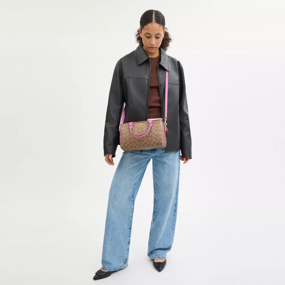 Сумка COACH Rowan Satchel Bag In Signature Canvas