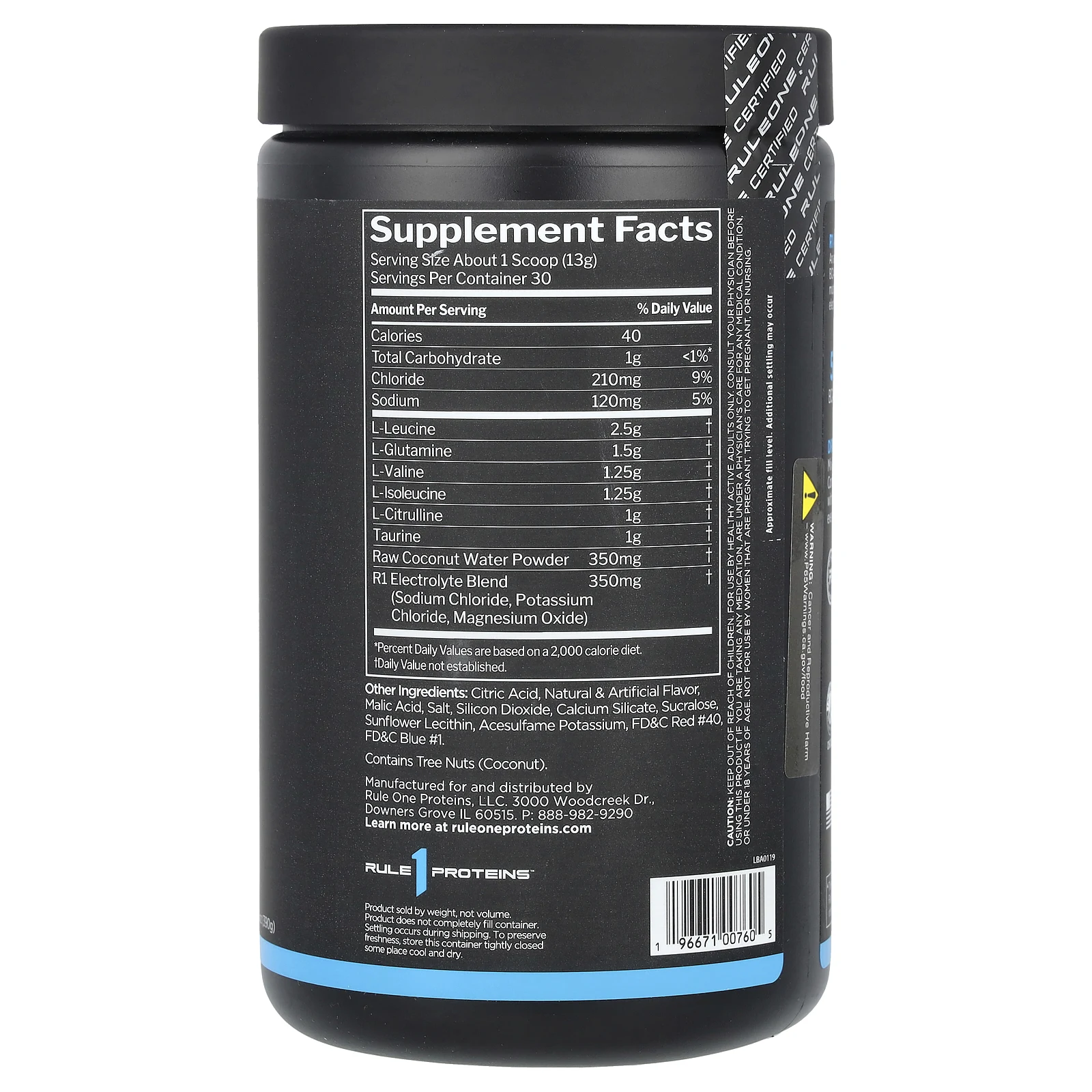 Rule One Proteins, Active BCAA, со вкусом винограда, 390 г (13,76 унции)