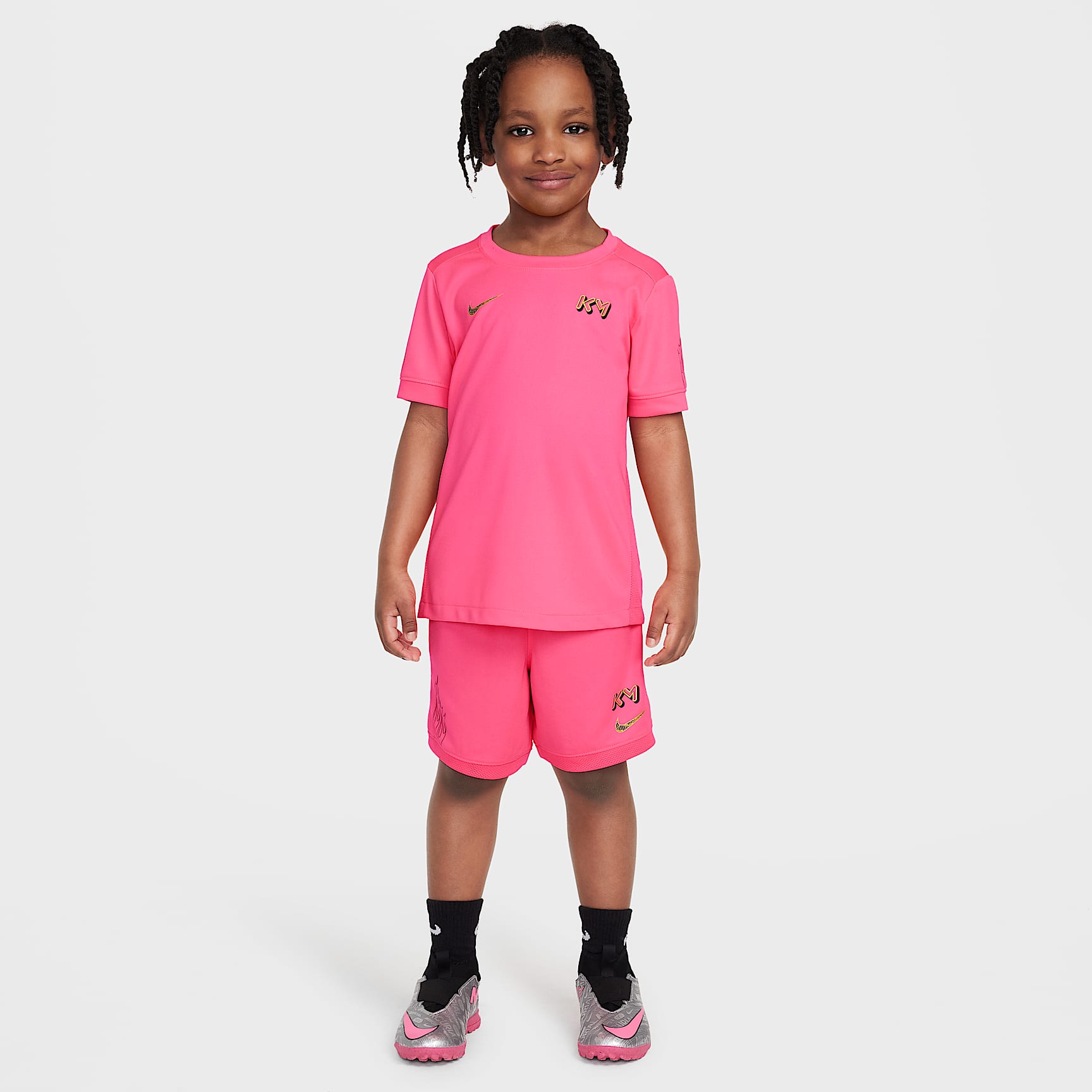 Nike Dri-FIT Kylian Mbappé Little Kids' ACD25 Short Sleeve Top and Shorts Set