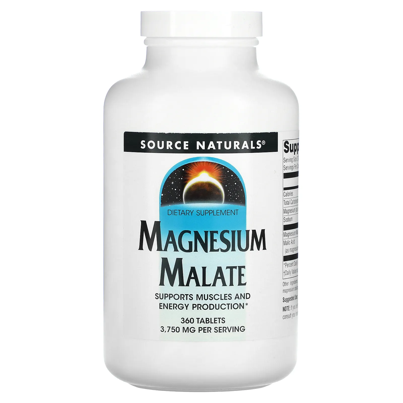 Source Naturals, малат магния, 3750 мг, 360 таблеток (1250 мг в 1 таблетке)