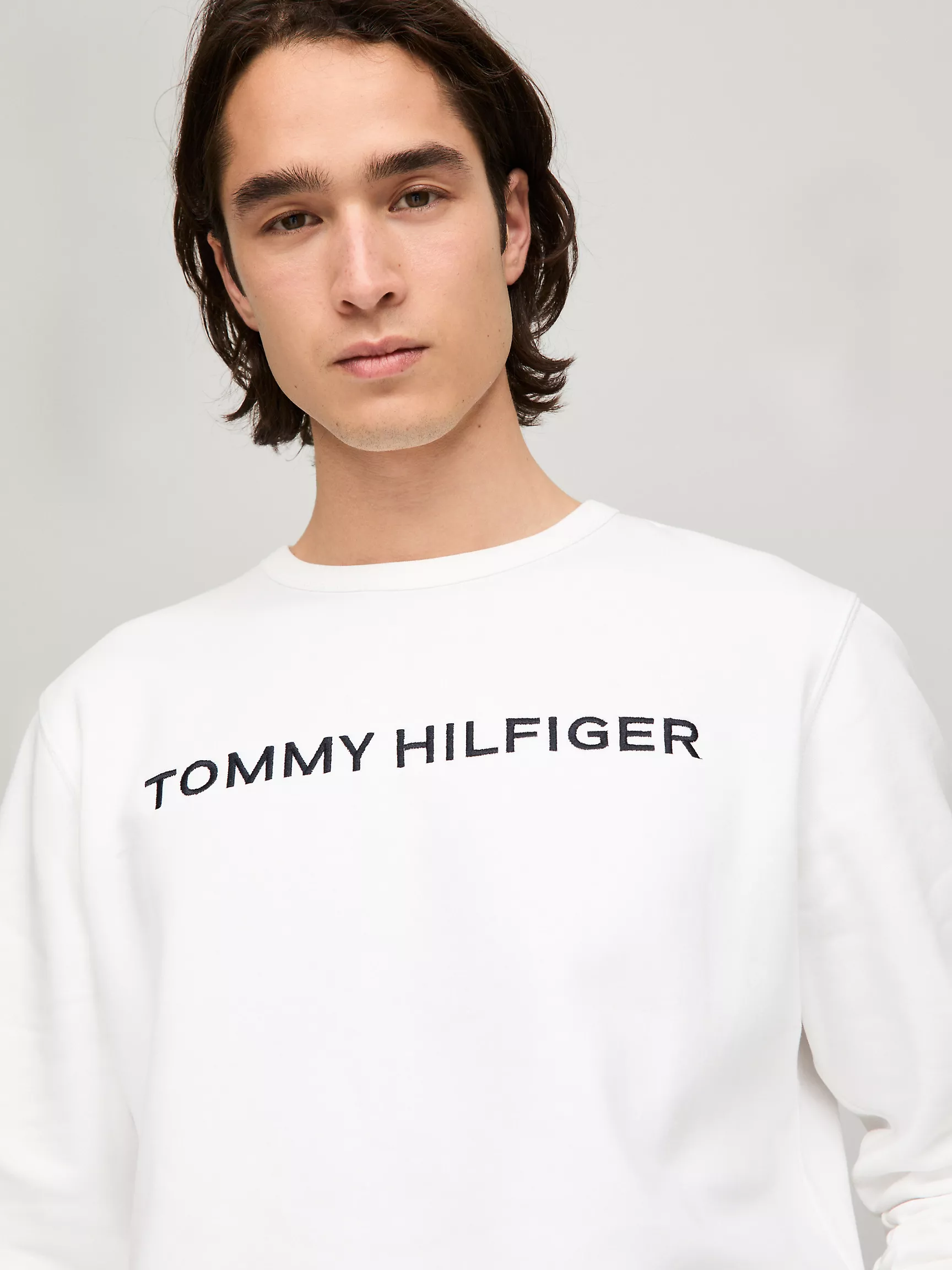 Мужская толстовка Tommy Hilfiger, Свитшот с вышитым логотипом Hilfiger Icon