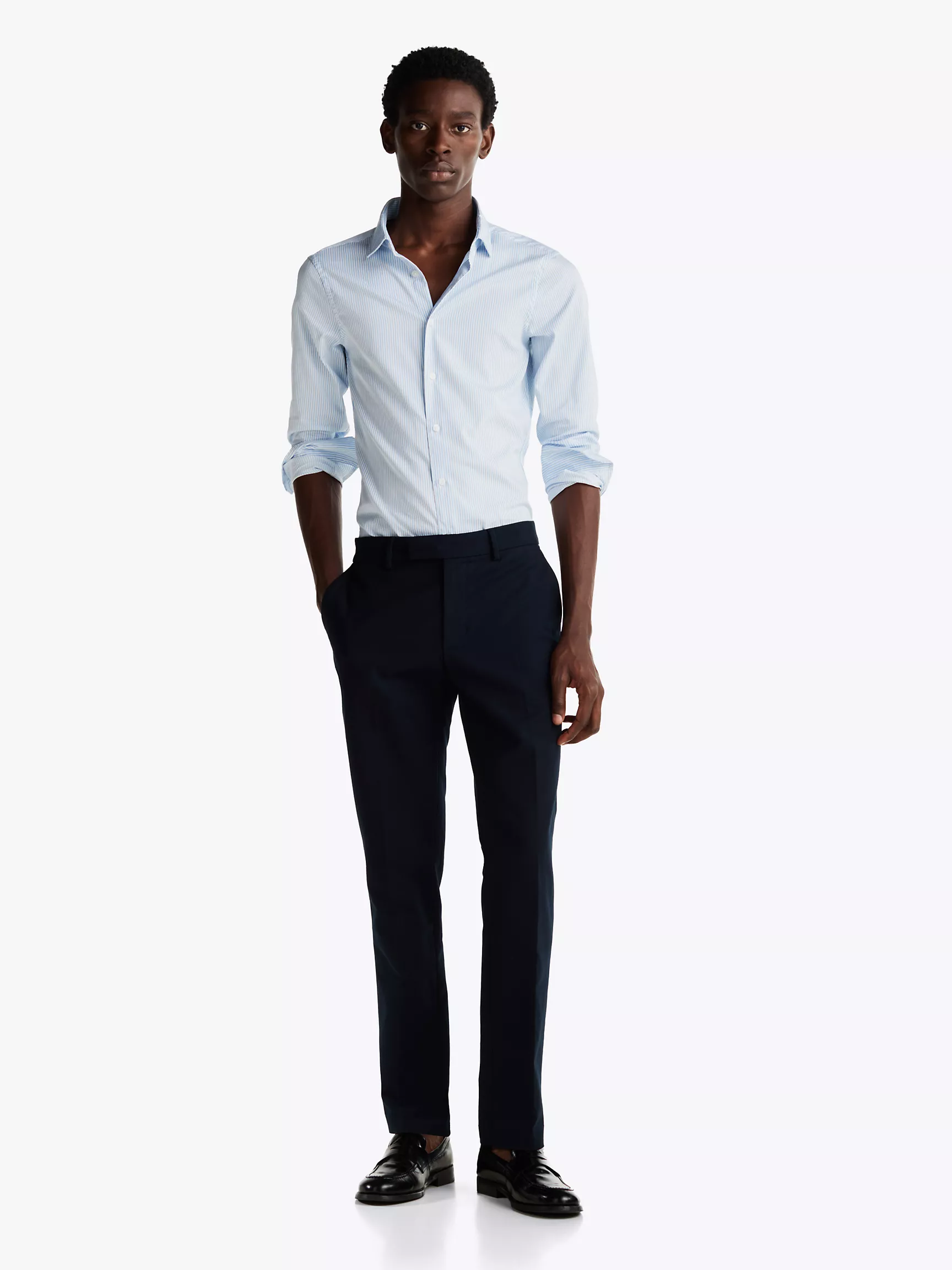 Мужская рубашка Tommy Hilfiger, Приталенная рубашка из поплина в полоску