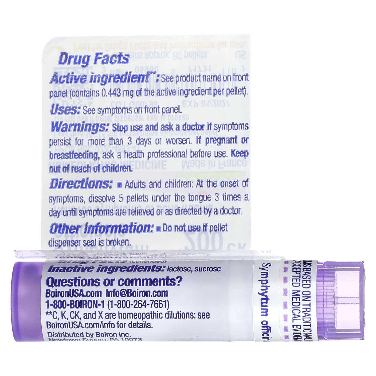 Boiron, Symphytum officinale, 200CK, прибл. 80 гранул