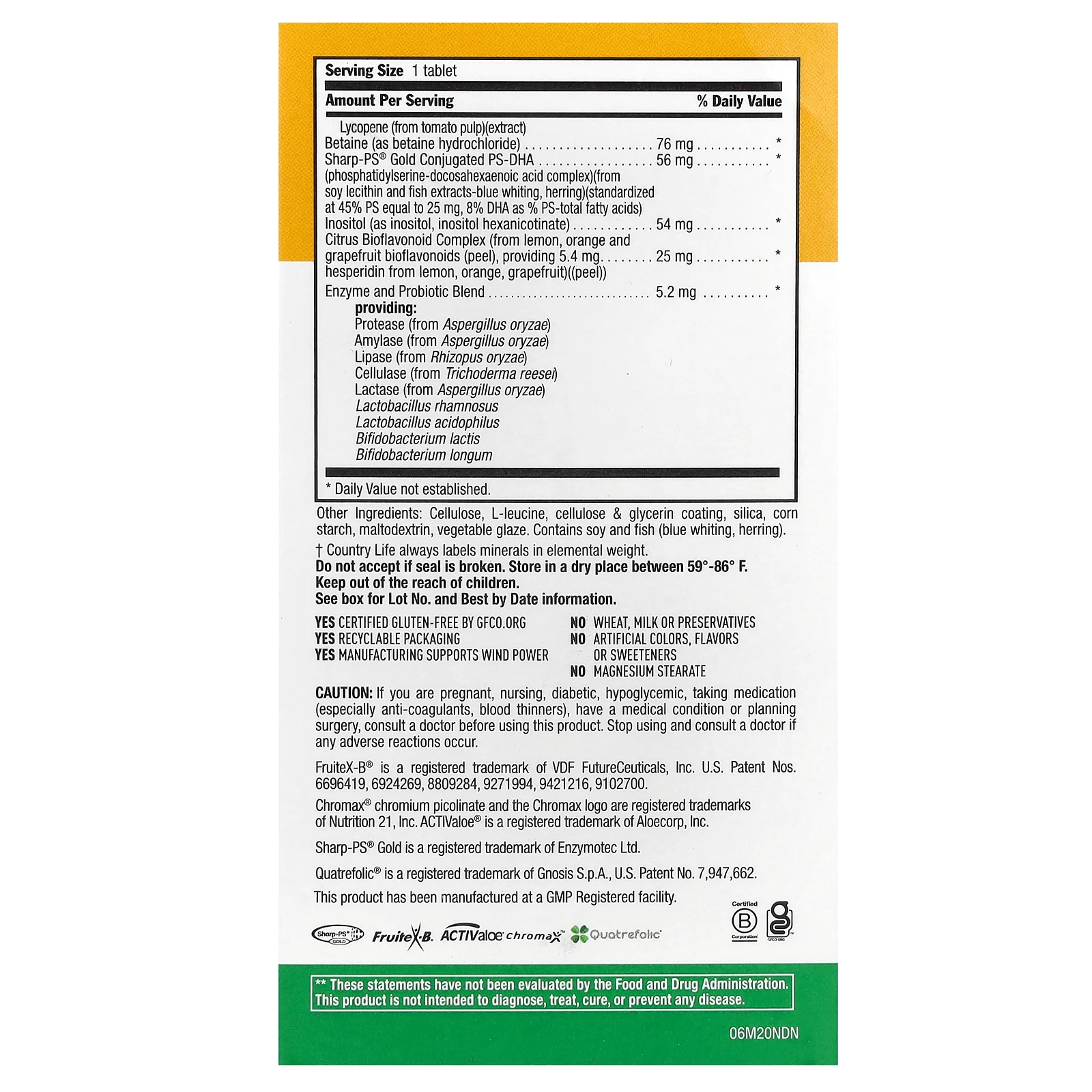 Country Life, Core Daily-1, мультивитамины для мужчин старше 50 лет, 60 таблеток