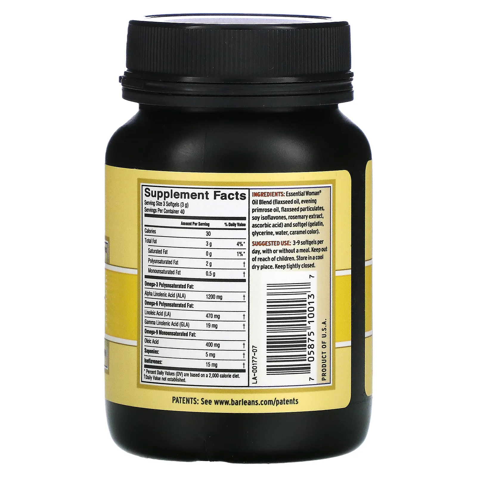 Barlean's, Незаменимая добавка для женщин, 120 капсул