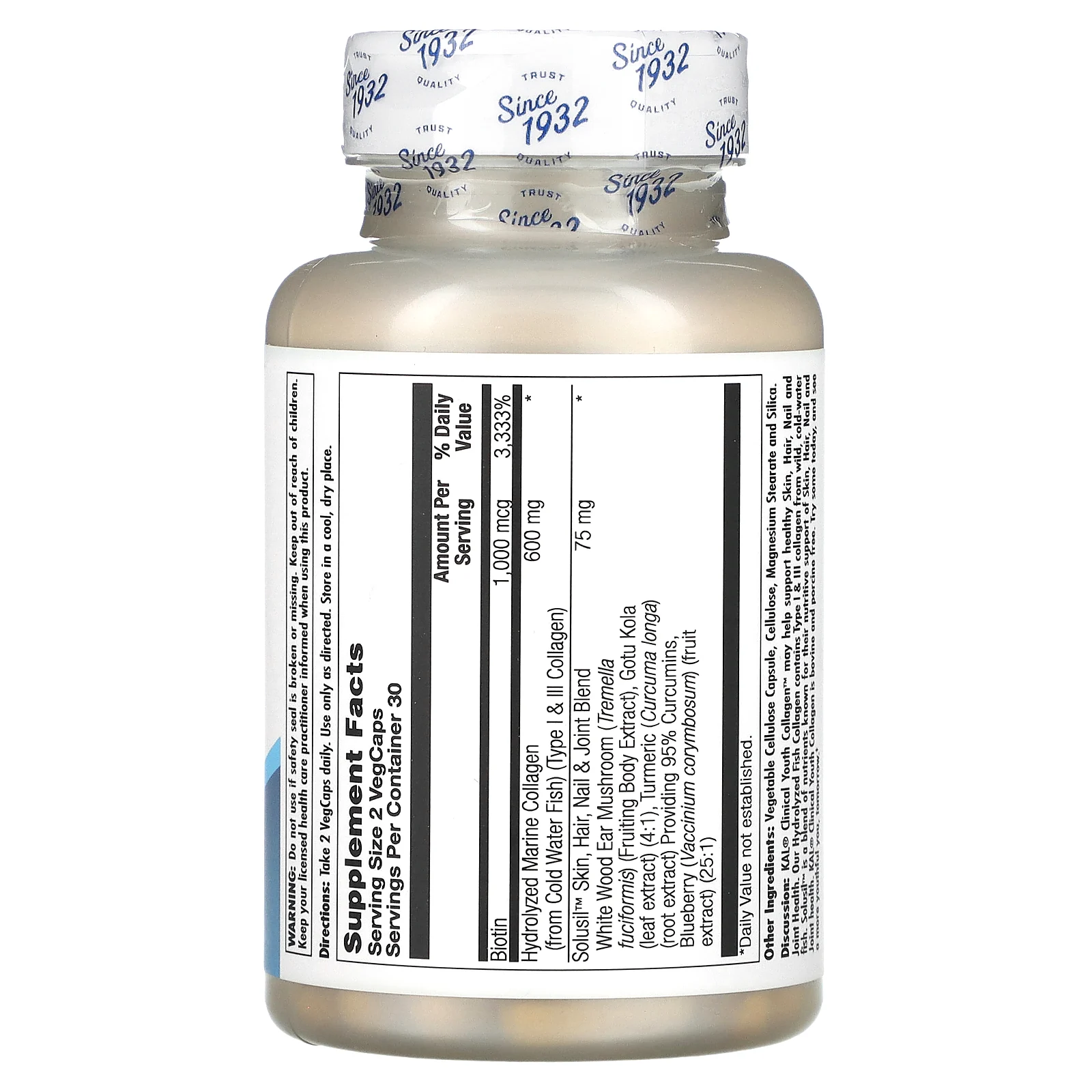 KAL, Clinical Youth Collagen, коллаген, 60 вегетарианских капсул