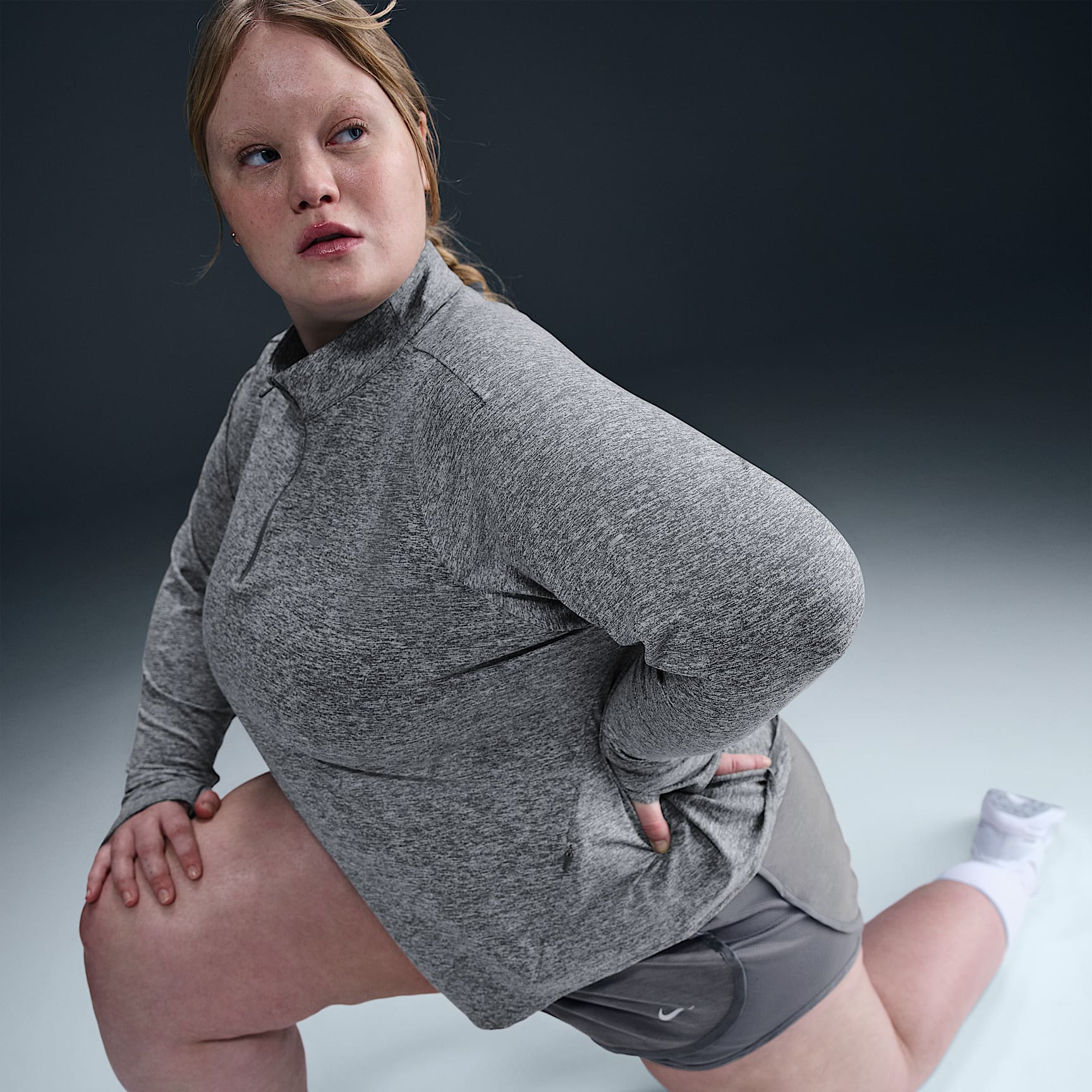 Nike Swift Women's Dri-FIT UV 1/4-Zip Running Top (Plus Size)