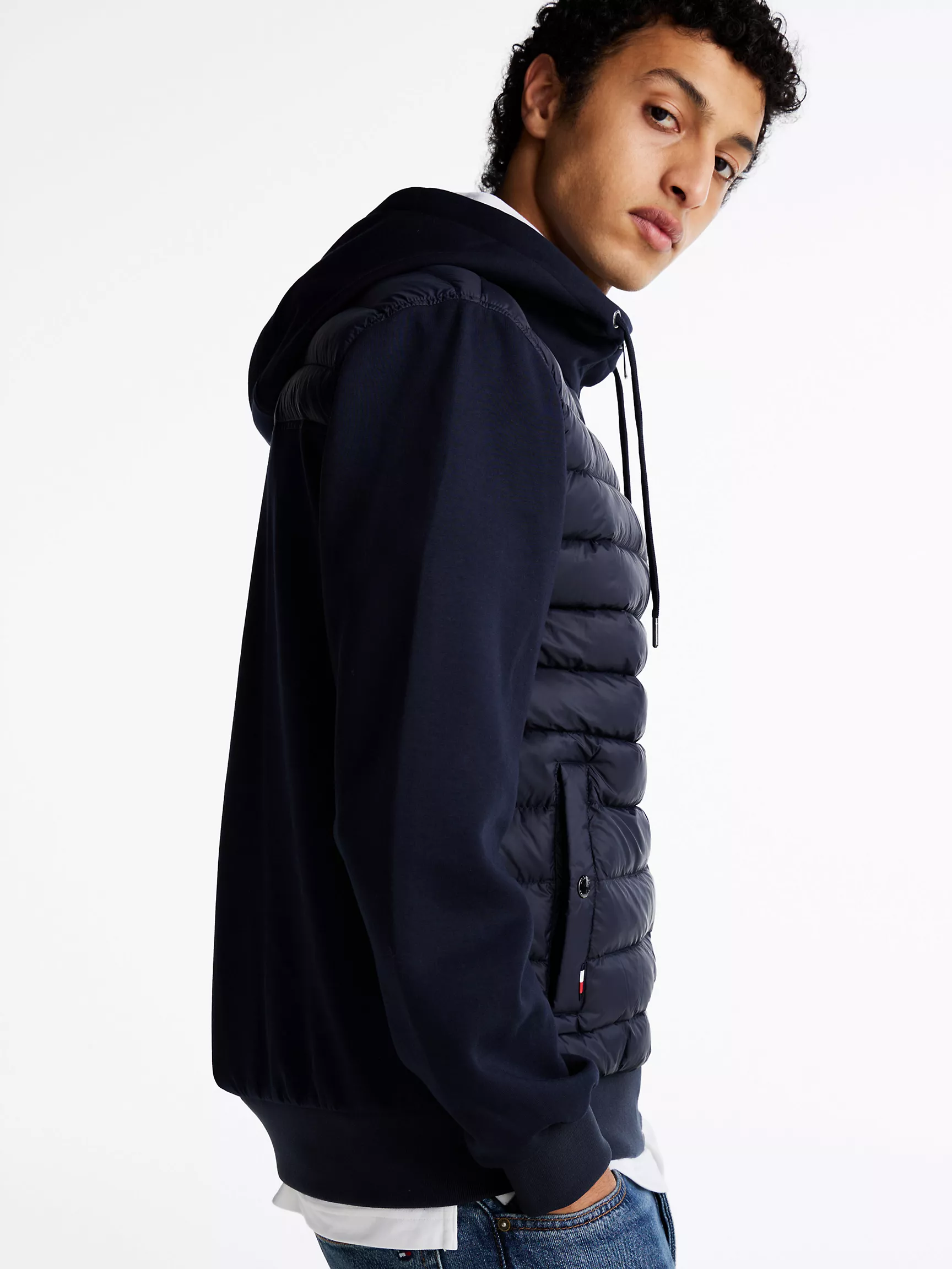 Мужское худи Tommy Hilfiger, Худи из комбинированных материалов