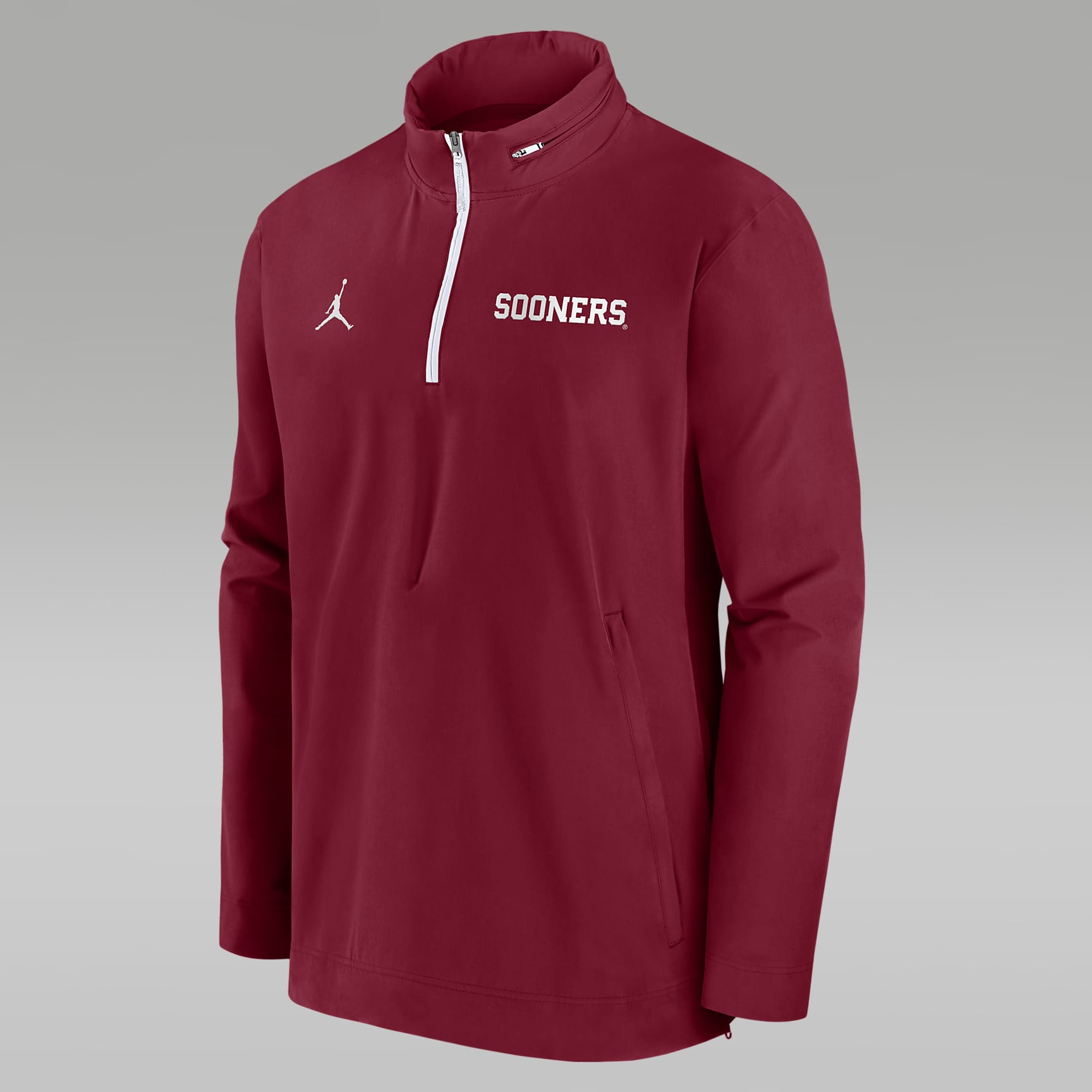 Oklahoma Sooners Sideline Coach Men's Nike College 1/2-Zip Hooded Jacket