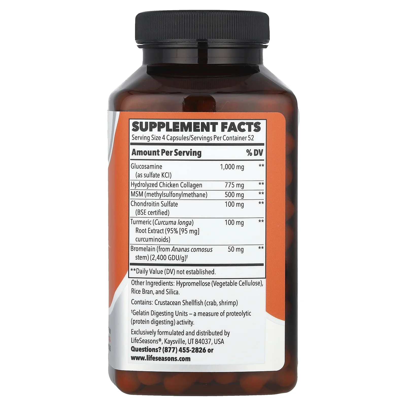 LifeSeasons, Mobili-T для здоровых суставов, 208 капсул