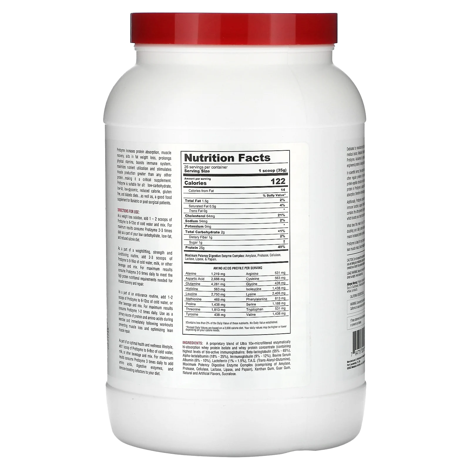 Metabolic Nutrition, Protizyme, Specialized Designed Protein, клубничный крем, 910 г (2 фунта)