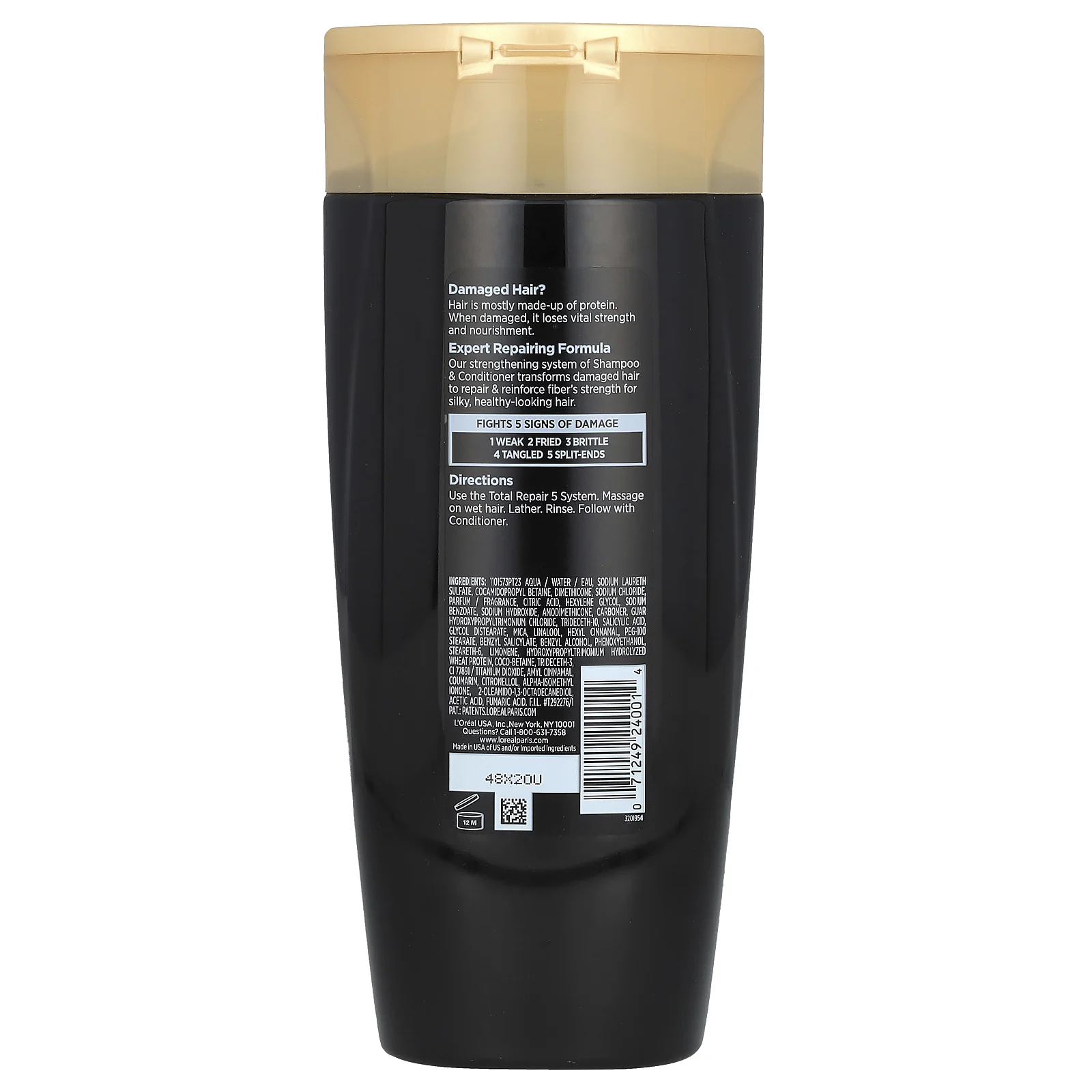 L'Oréal, Elvive, Total Repair 5, восстанавливающий шампунь для поврежденных волос, 750 мл (25,4 жидк. унции)