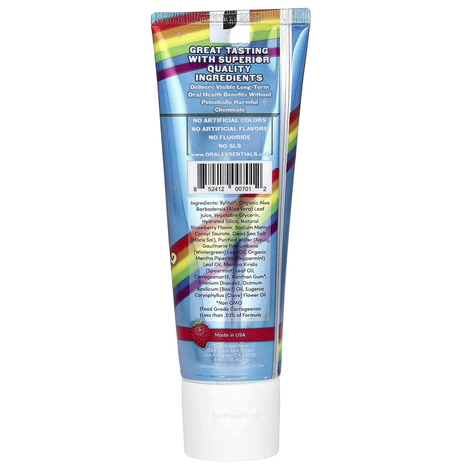 Lumineux Oral Essentials, Medically Developed Toothpaste, Kids Formula, со вкусом клубники, 106,3 г (3,75 унции)