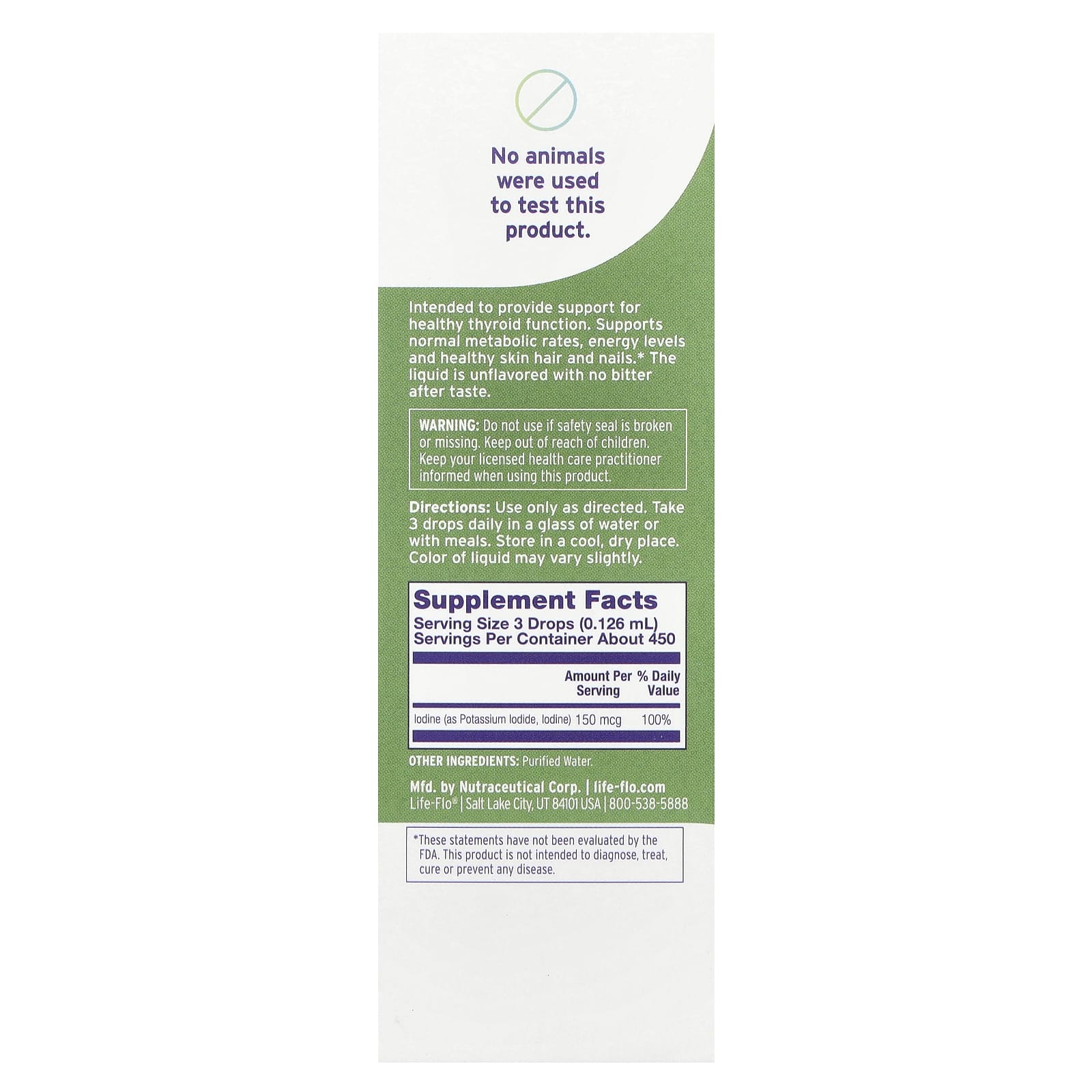 Life-flo, жидкий йод плюс, 59 мл (2 жидк. унции)