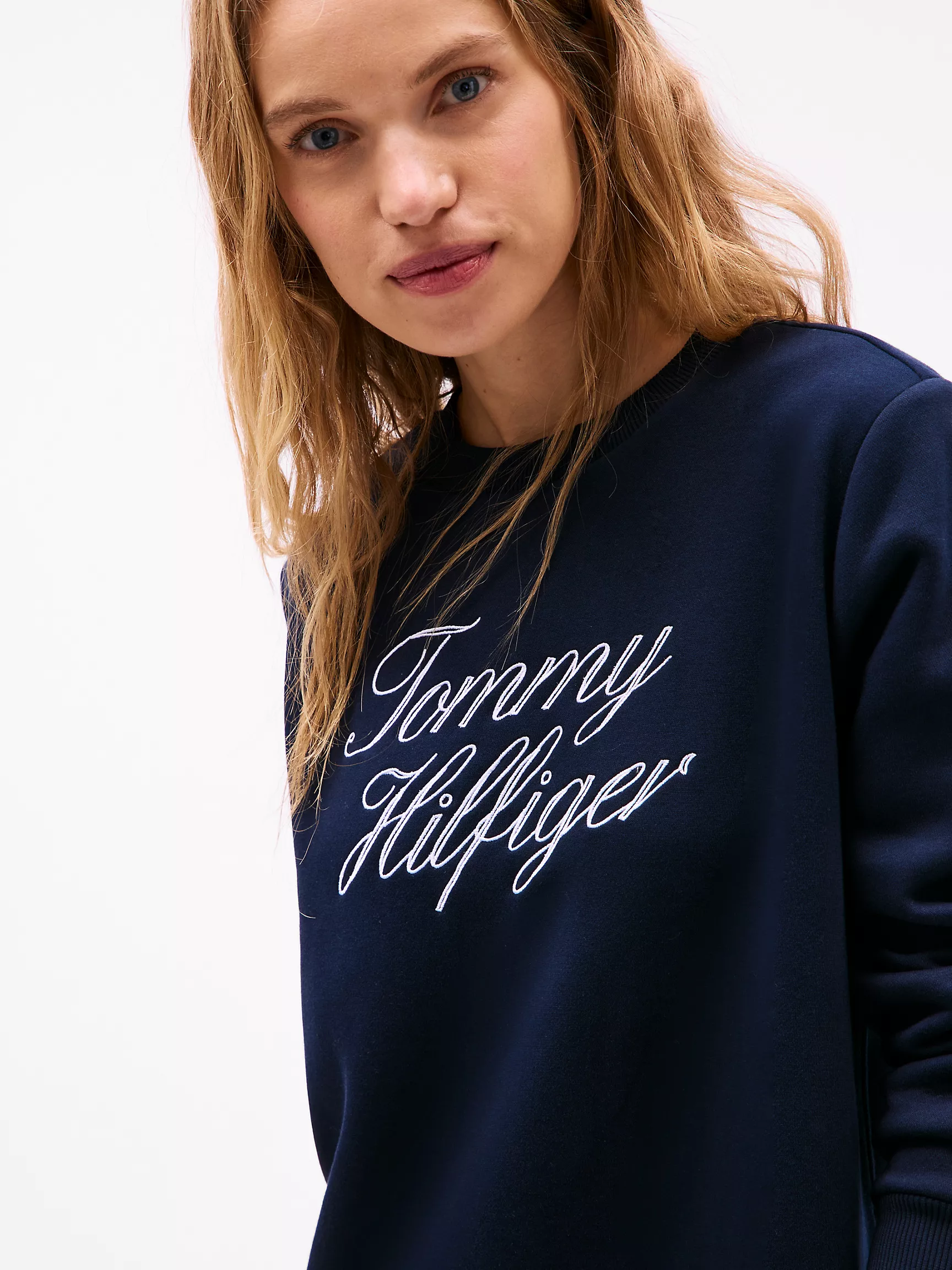 Женское платье Tommy Hilfiger, Платье-свитшот с логотипом в виде рукописного текста