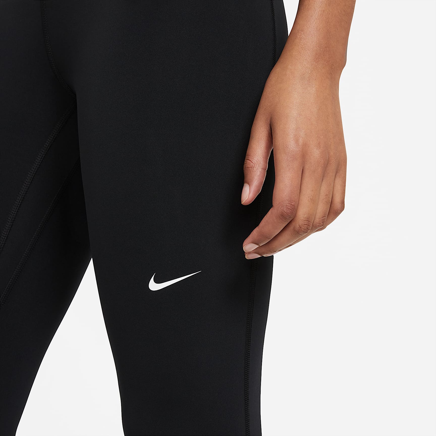 Nike Pro Women's Mid-Rise Crop Mesh-Panel Leggings
