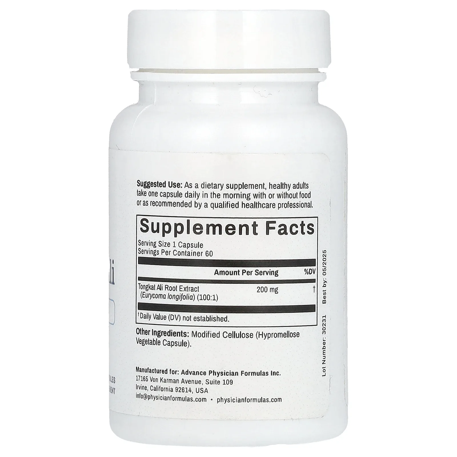 Advance Physician Formulas, эврикома длиннолистая, 200 мг, 60 капсул