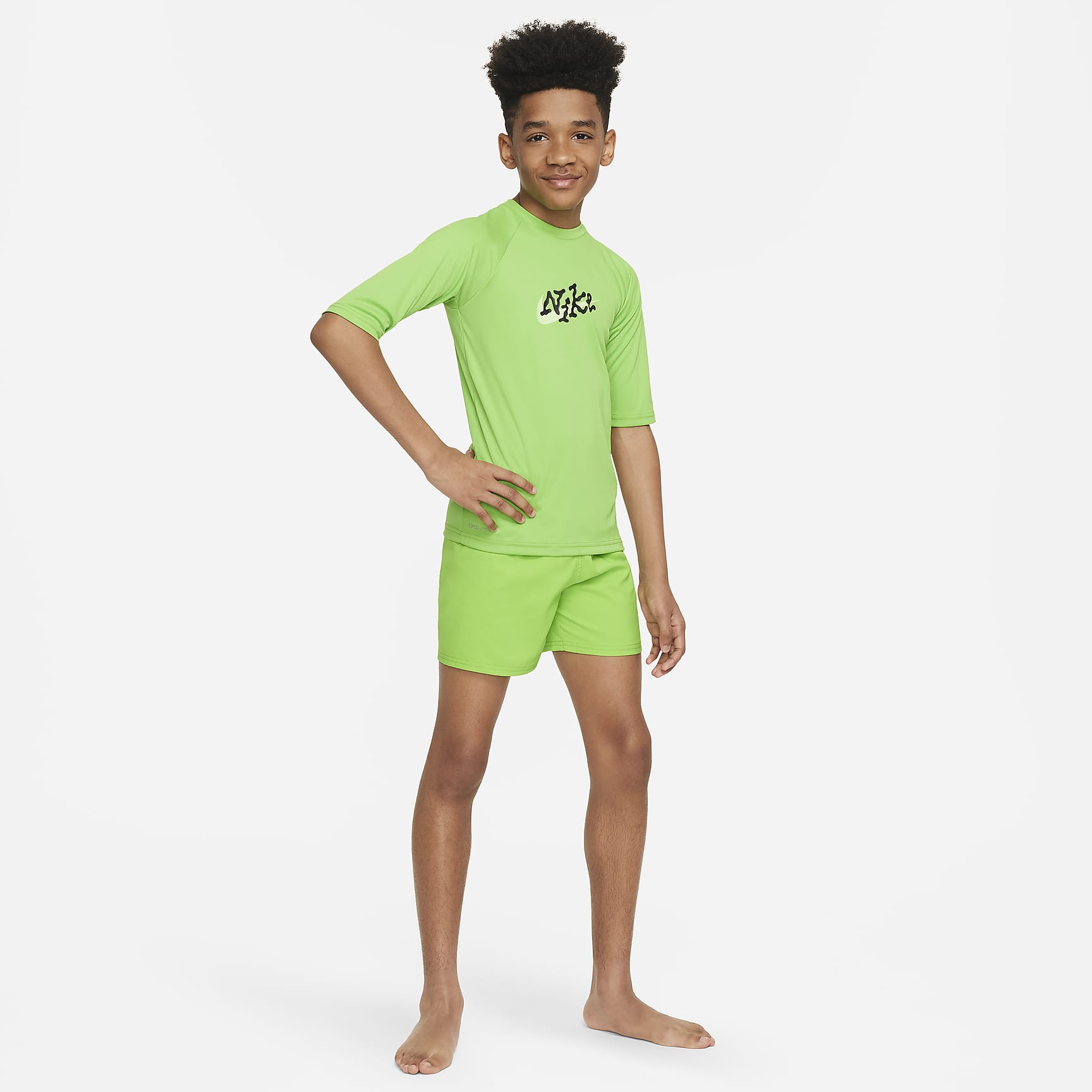 Nike Swim Scribble Big Kids' (Boys') Short-Sleeve Hydroguard