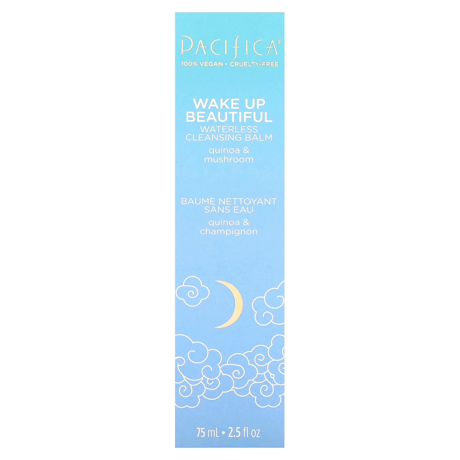 Pacifica, Wake Up Beautiful, безводный очищающий бальзам, киноа и грибы, 75 мл (2,5 жидк. Унции)