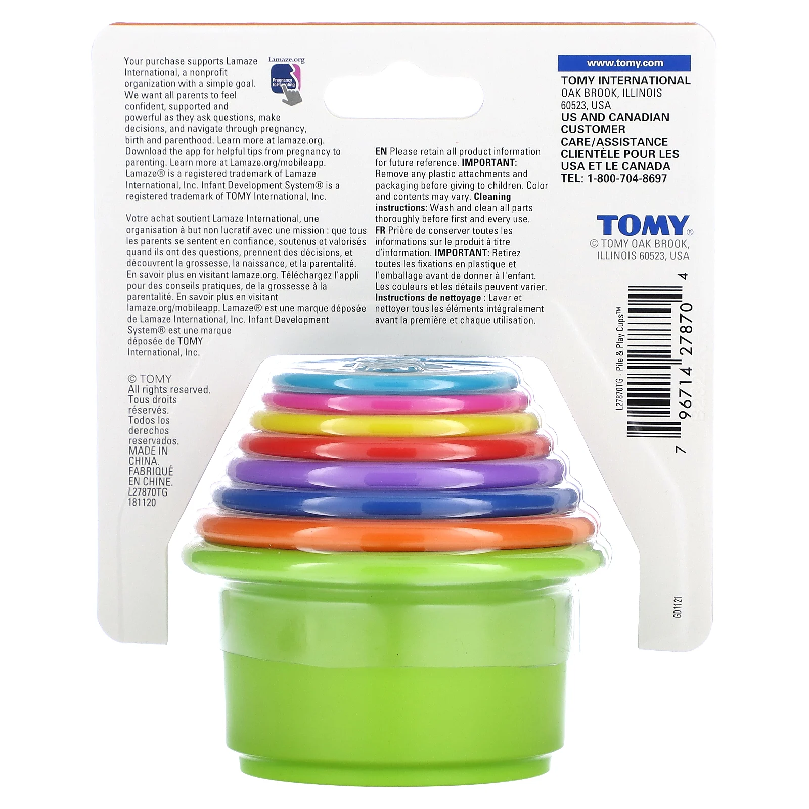 Lamaze, Набор чашек для игр и игр, от 6 месяцев`` из 8 предметов